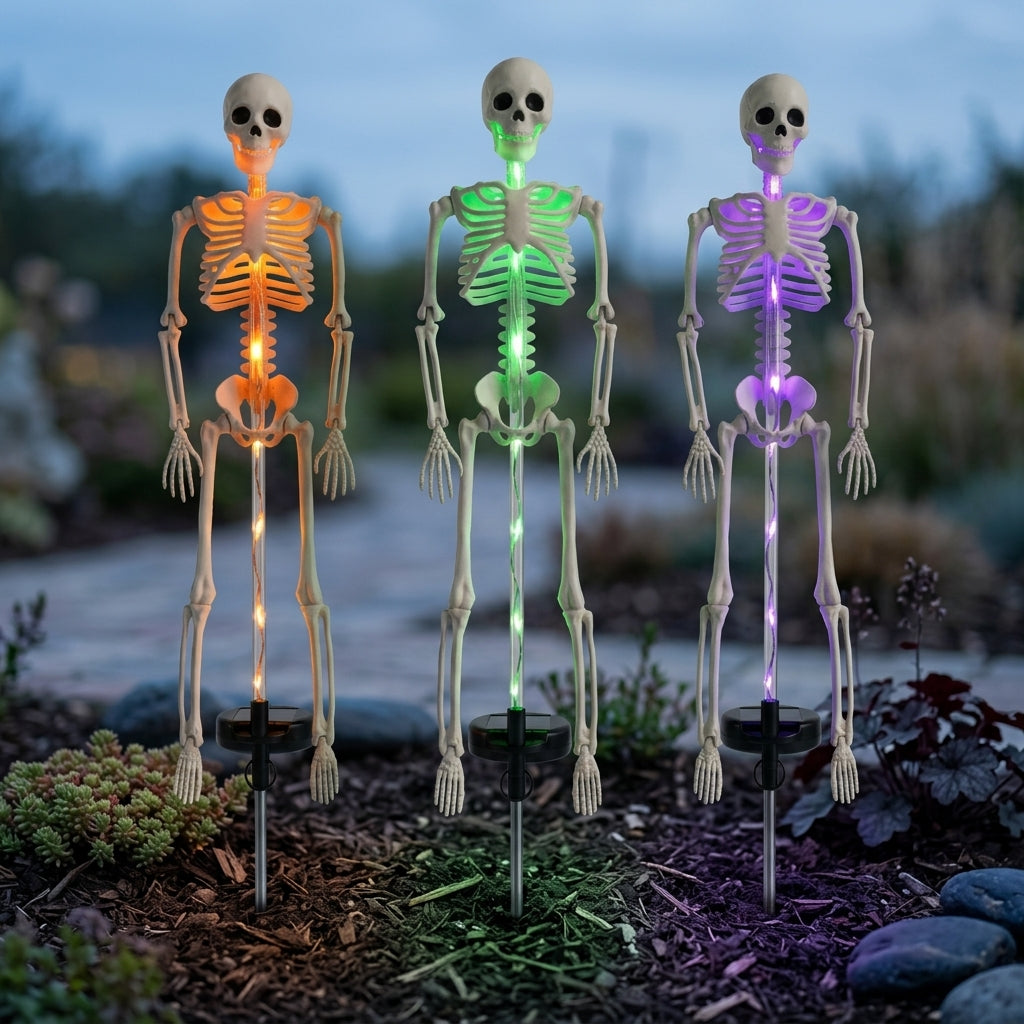 Solcelle-skelet Havespyd Lys - LED Halloween Havedekoration - - Halloween Decor - {{ product_tags }