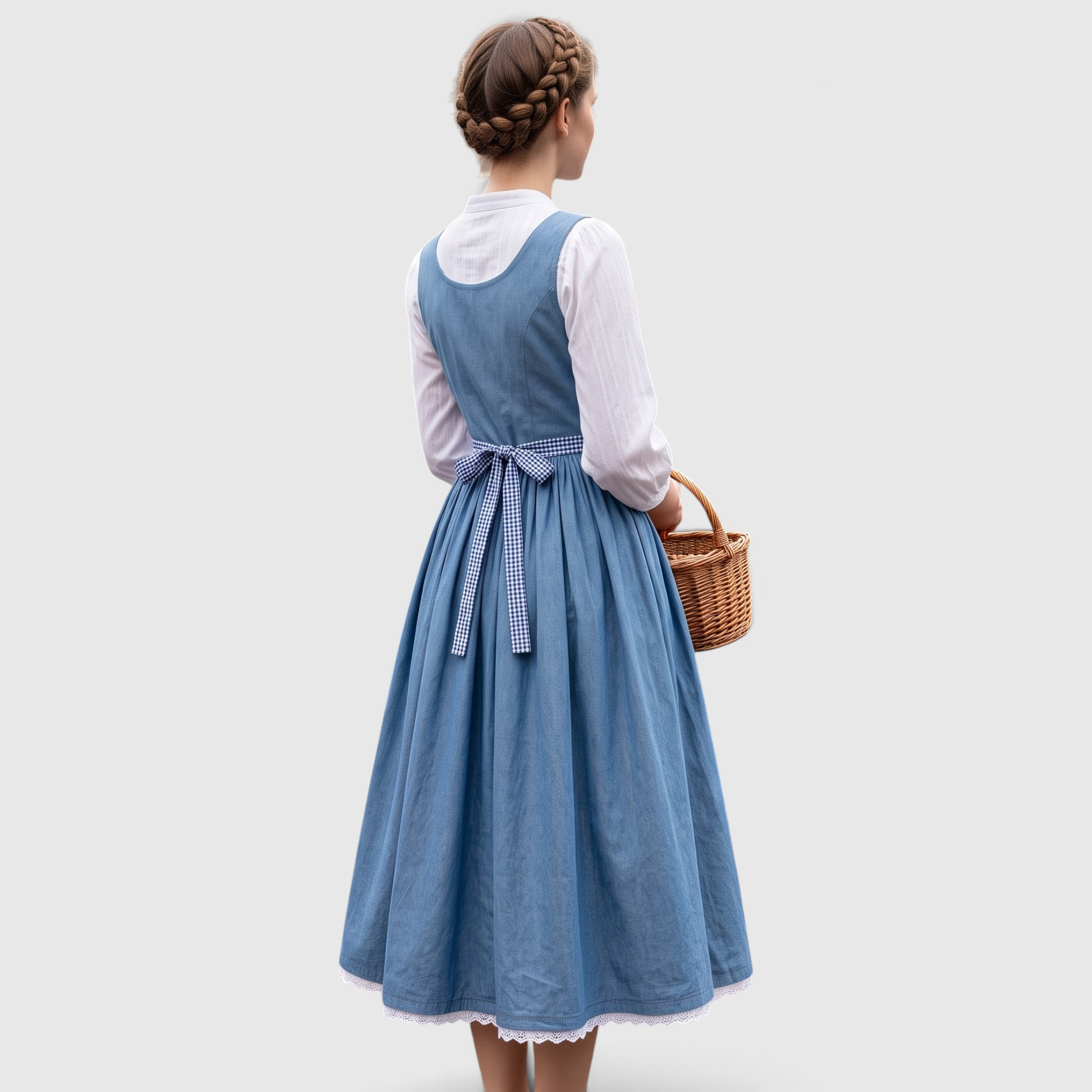 Trachtenkjole til Dame Blå med Lommer, Ideel til Oktoberfest - - Gifts – Seasonal – Oktoberfest - {{ product_tags }