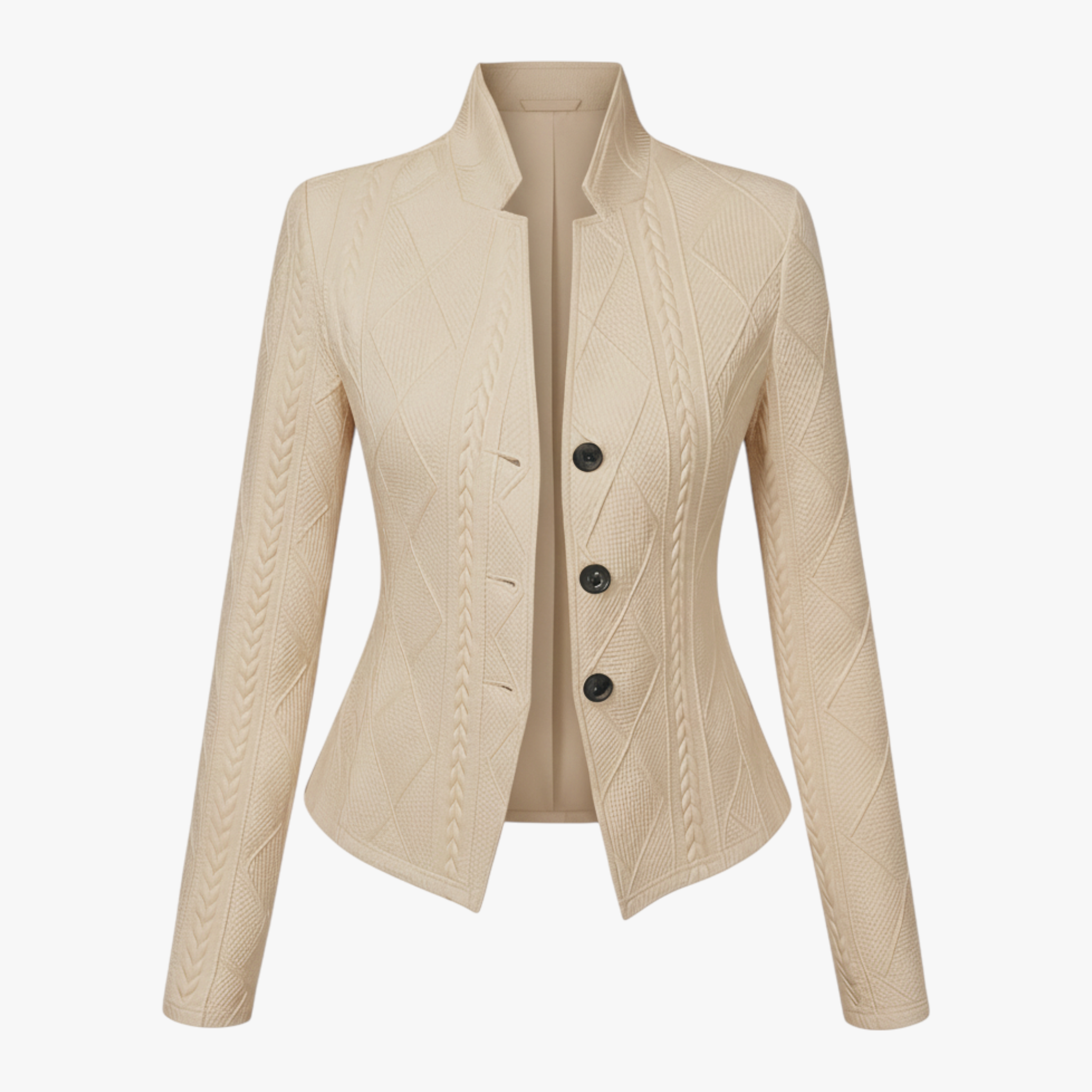 Reina – Elegant Skræddersyet Midjekappe - Abrikos - women's fashion - {{ product_tags }