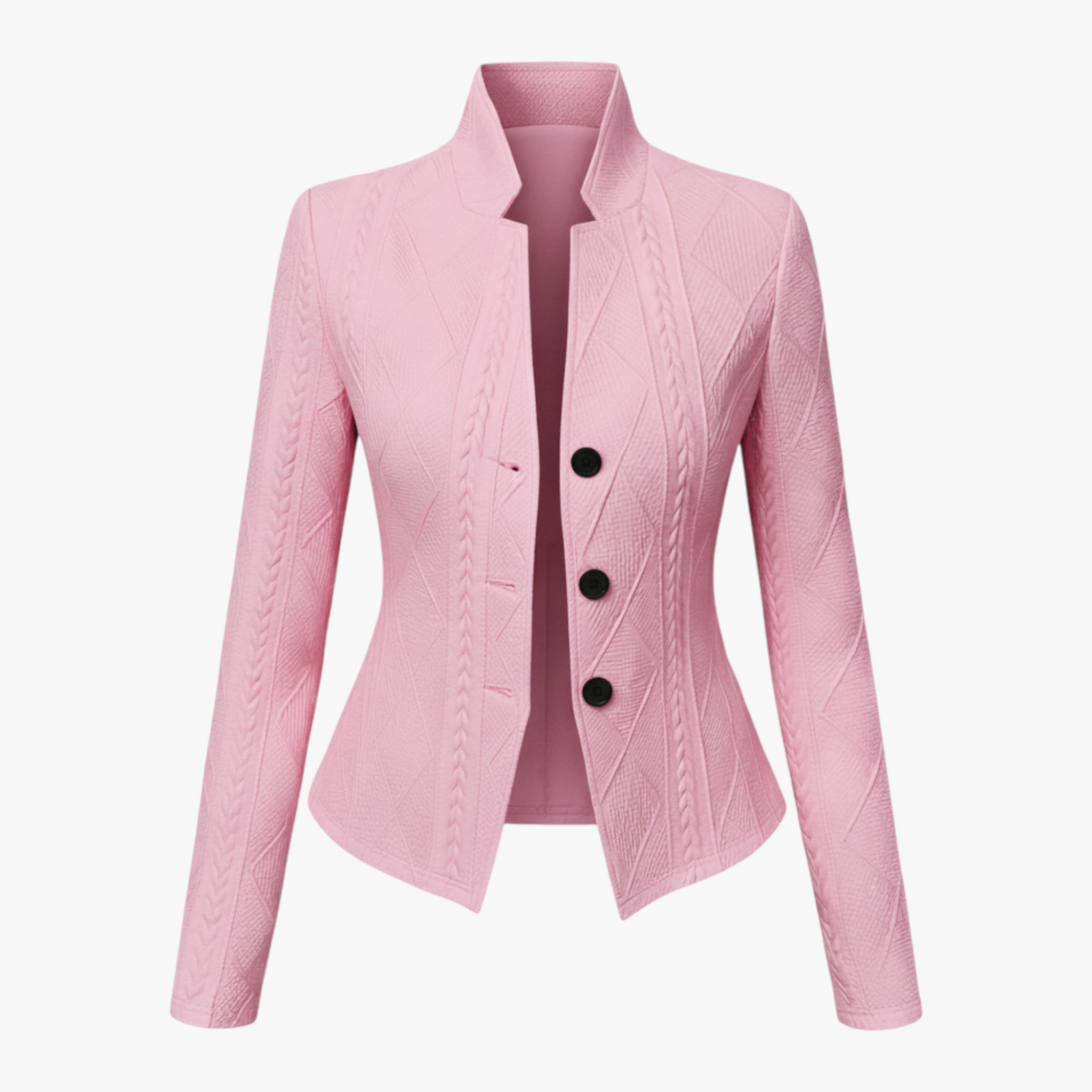 Reina – Elegant Skræddersyet Midjekappe - Mørkerosa - women's fashion - {{ product_tags }