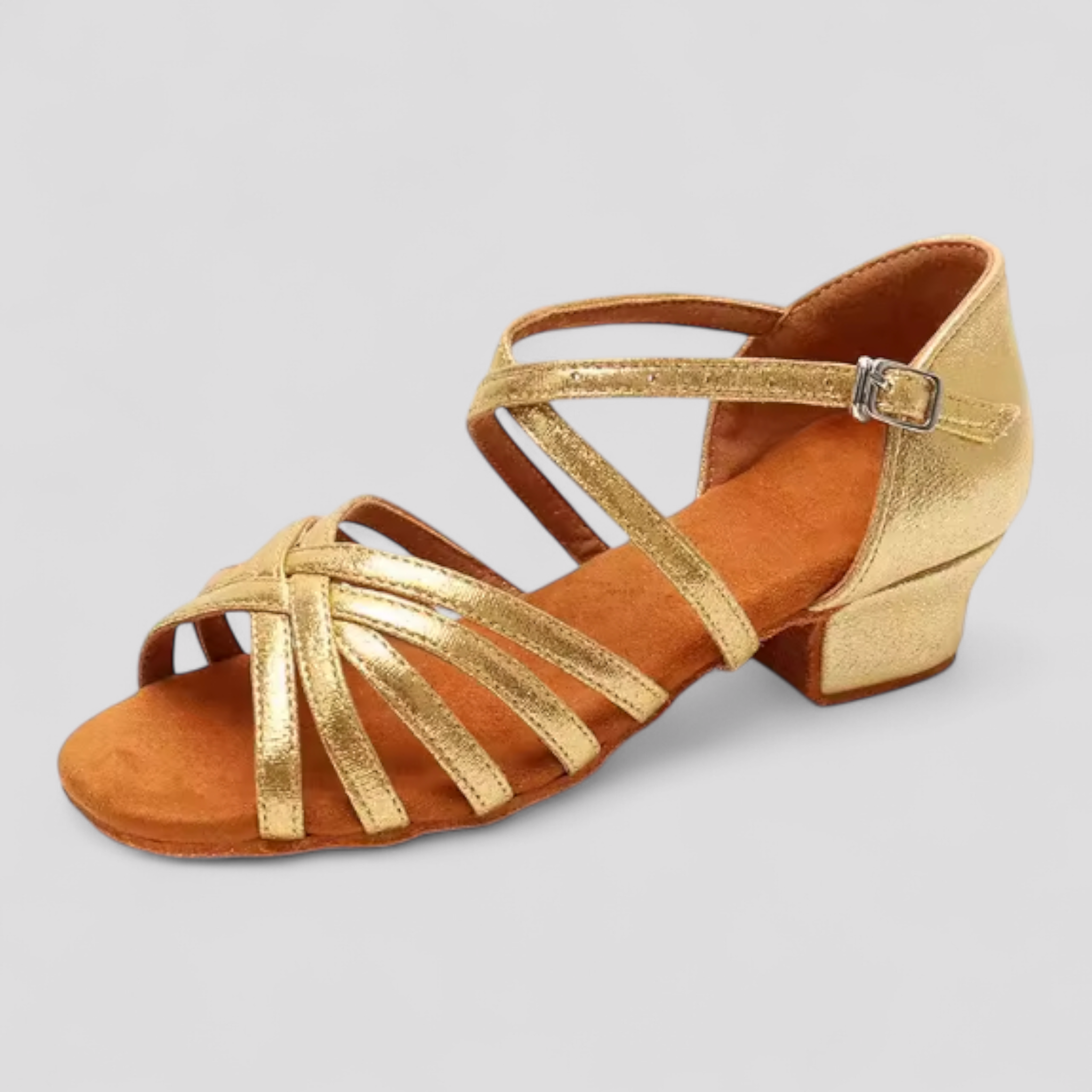 Daisy | Elegant dame blokhæl sandaler med stropper - Guld - Daisy | Elegant dame blokhæl sandaler med stropper - €25 - {{ product_tags }