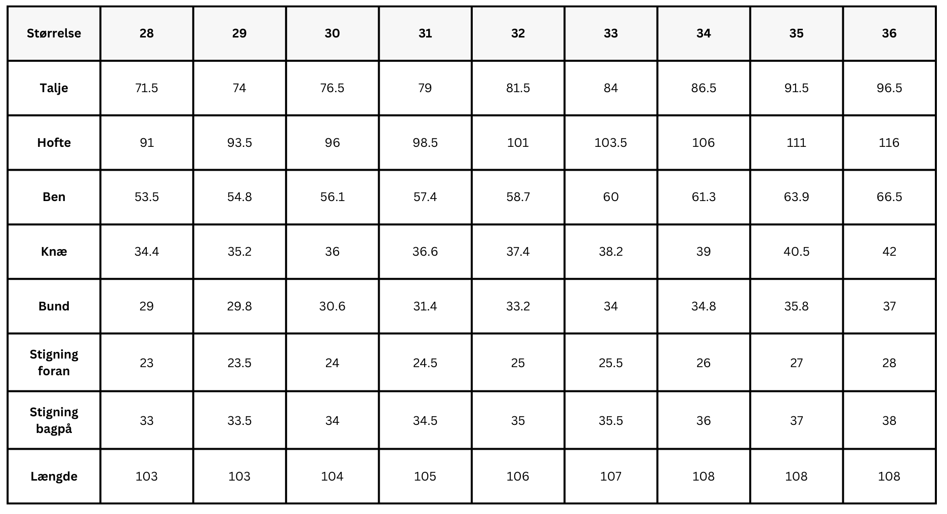 Size Guide