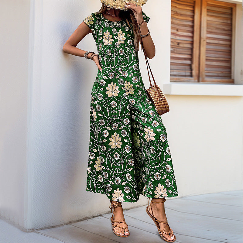 Ivy | Jumpsuit i bomuld med blomsterprint