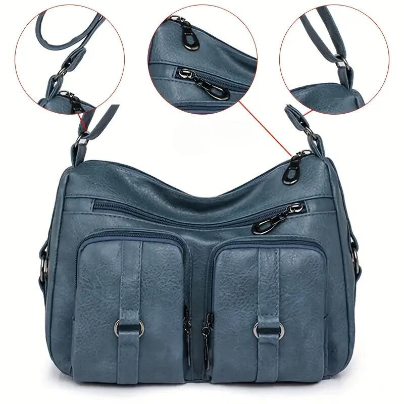 Gwyneth Cargo Bag | Multilommertaske til kvinder - Blå - Gwyneth Cargo Bag | Multilommertaske til kvinder- €25 - {{ product_tags }