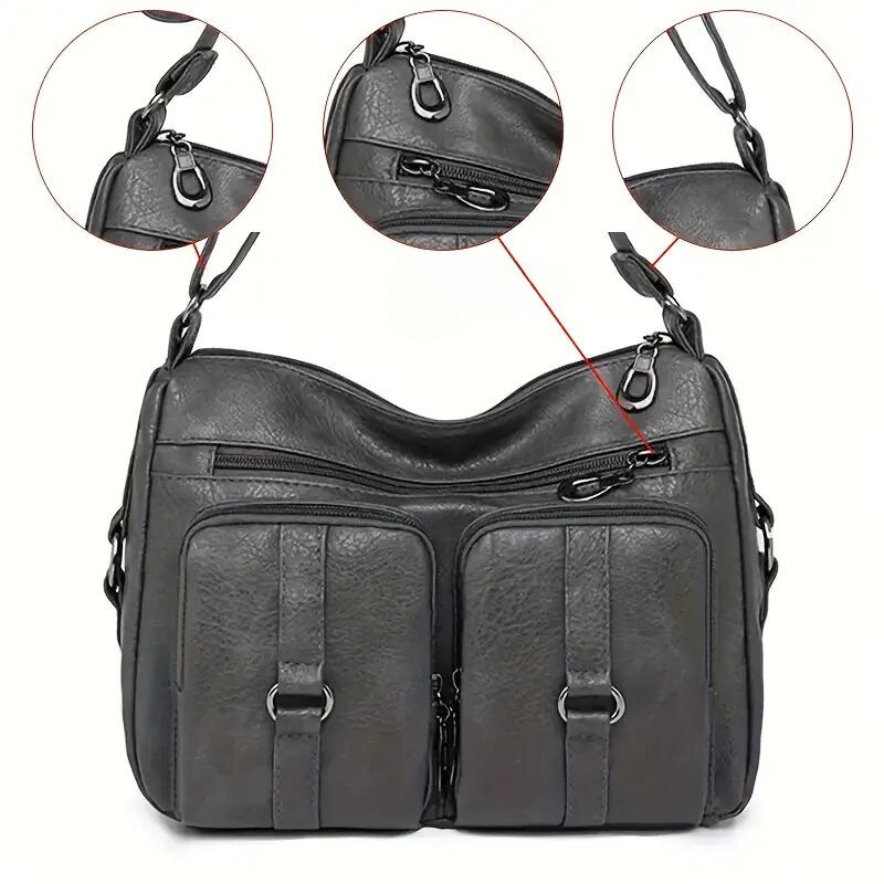 Gwyneth Cargo Bag | Multilommertaske til kvinder - Grå - Gwyneth Cargo Bag | Multilommertaske til kvinder- €25 - {{ product_tags }