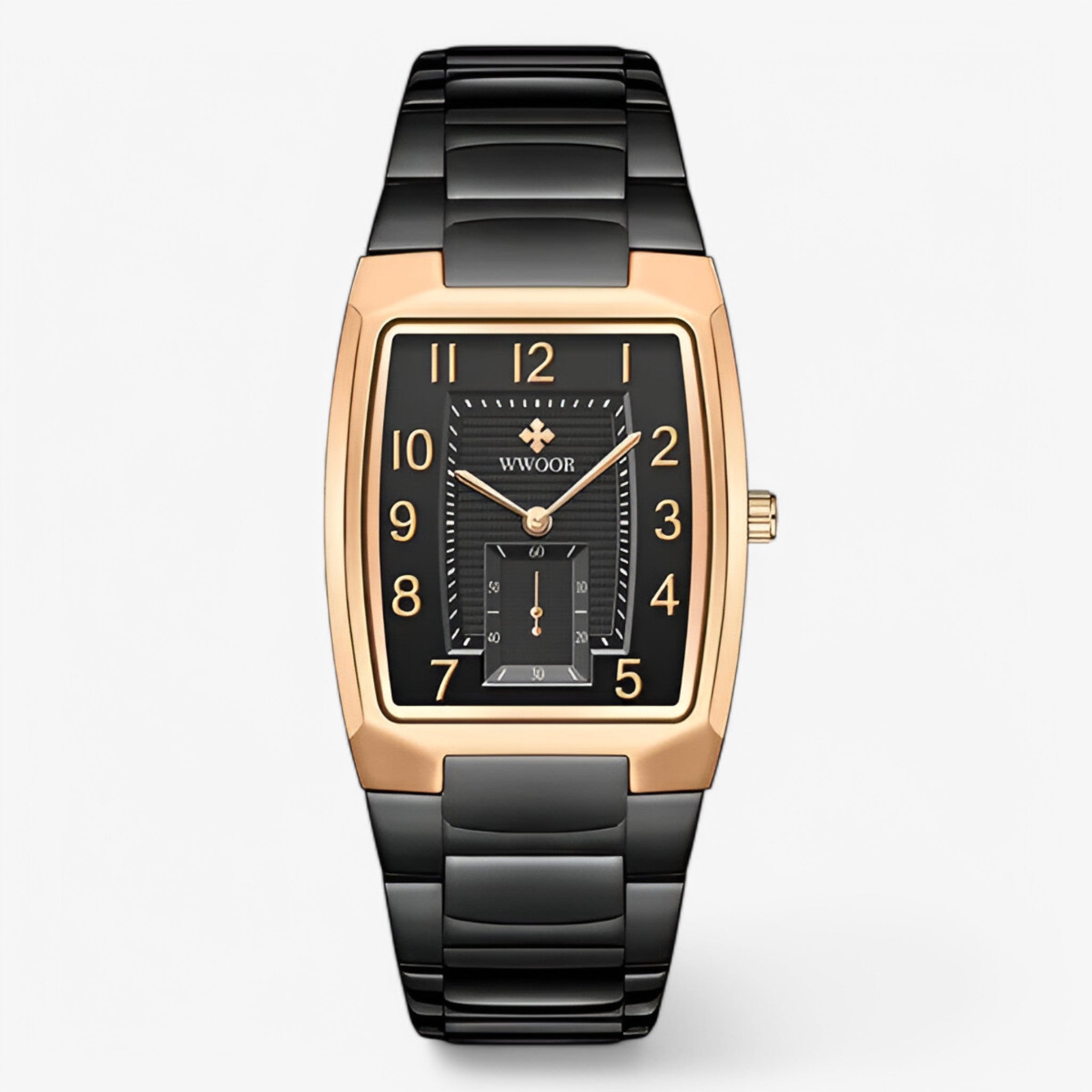 Søren | Luksus Businessur med Firkantet Urskive - sort rose - watches - {{ product_tags }