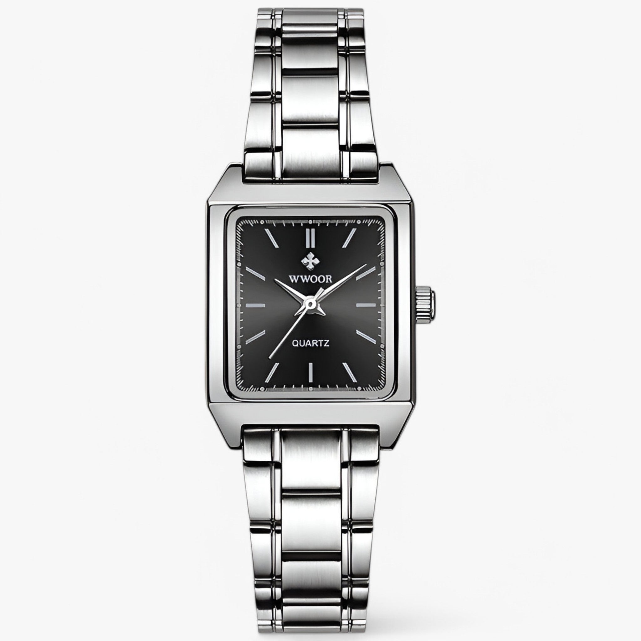 Isabelle | Luksus rektangulært diamantur - Sort stål - Isabelle | Luksus rektangulært diamantur- €25 - {{ product_tags }