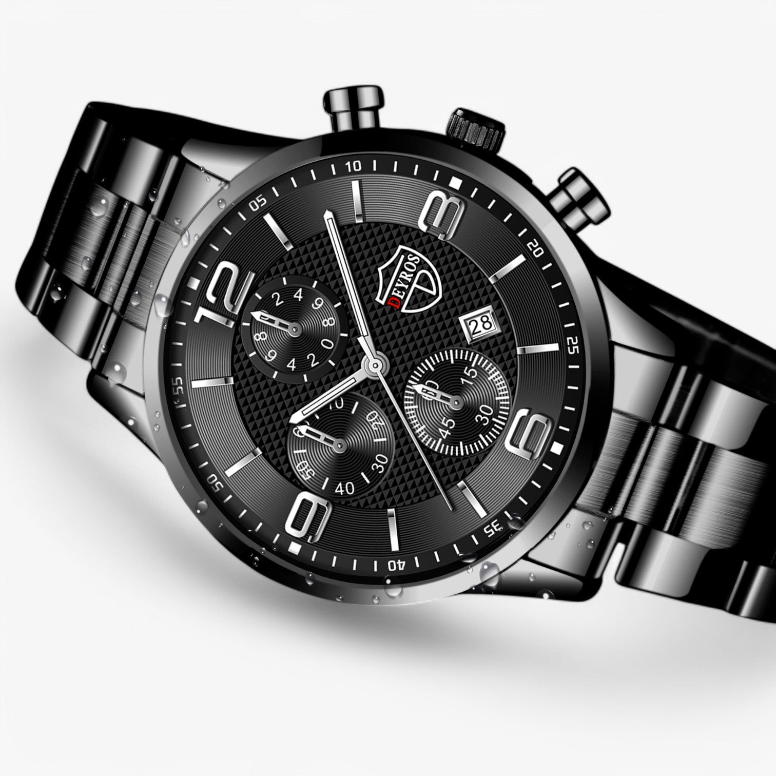Emilio | Luksus & Præcision – Stål Herreur med Luminøse Funktioner - - watches - {{ product_tags }