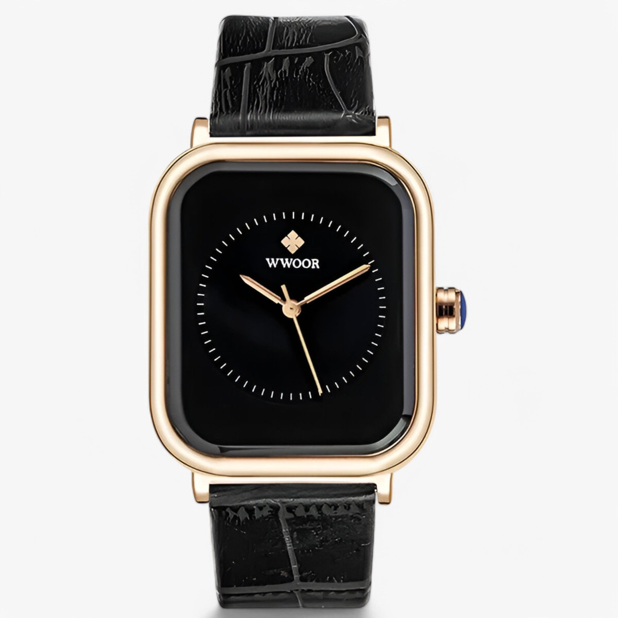 Elena | Luxe horloge met leren armband - sort - watches - {{ product_tags }
