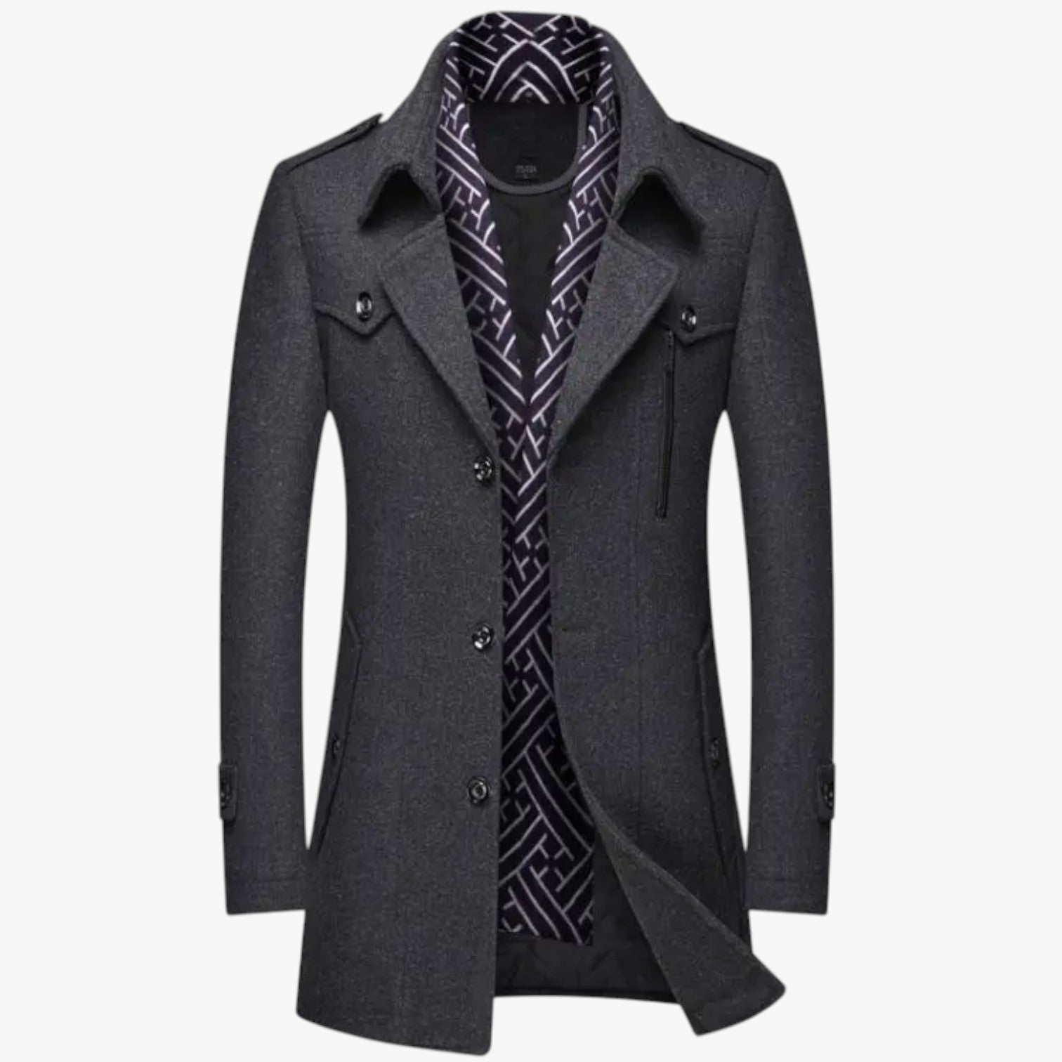 Dalton | Elegance og varme - Lang uldfrakke til vinteren - - Dalton | Elegance og varme - Lang uldfrakke til vinteren - €25 - {{ product_tags }