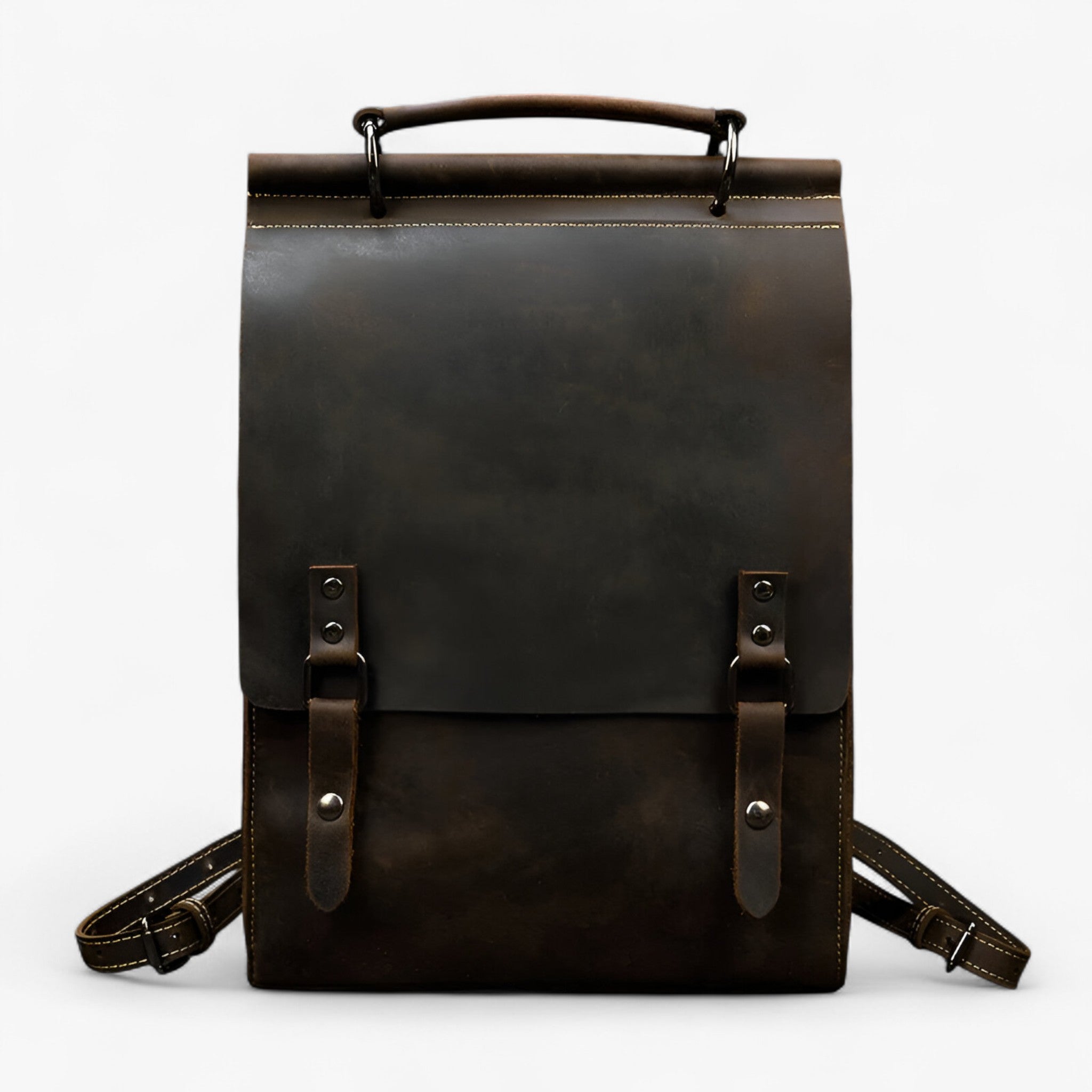 Læderrygsæk til kvinder - Mørkebrun - bags - {{ product_tags }