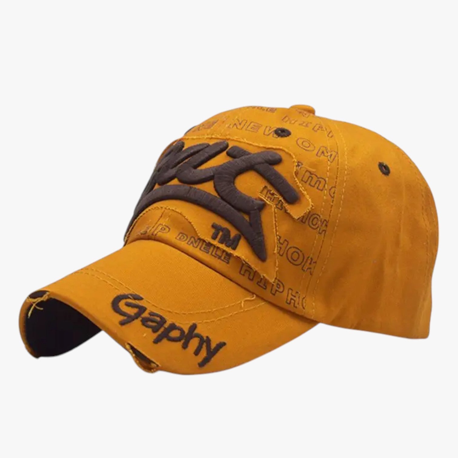 Harlan | Herre bomulds snapback - Cool stil med haj broderi - Orange XXL >8Å - men's fashion - {{ product_tags }
