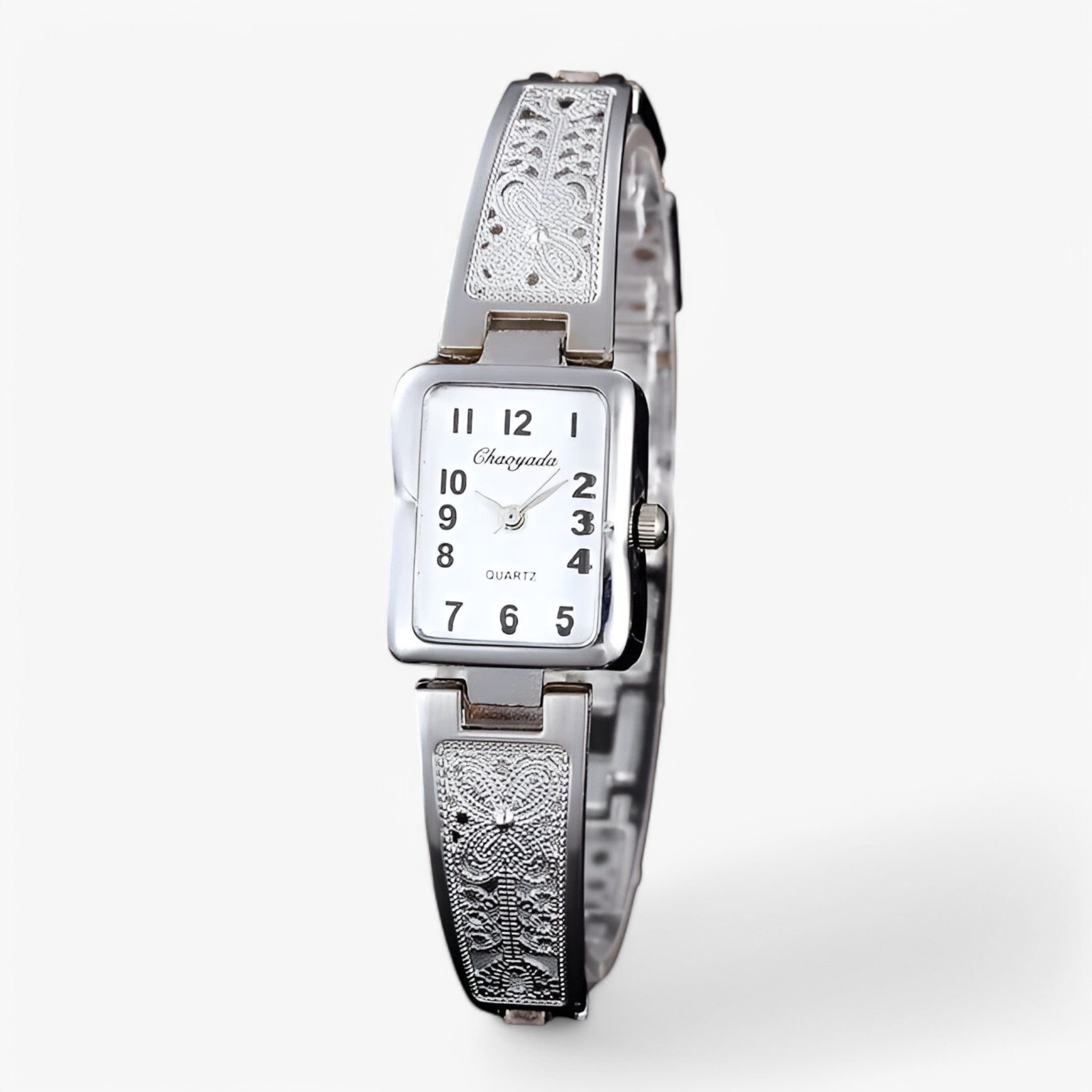 Clarisse | Dameur i sølv og guld med firkantet urskive - Sølv - watches - {{ product_tags }
