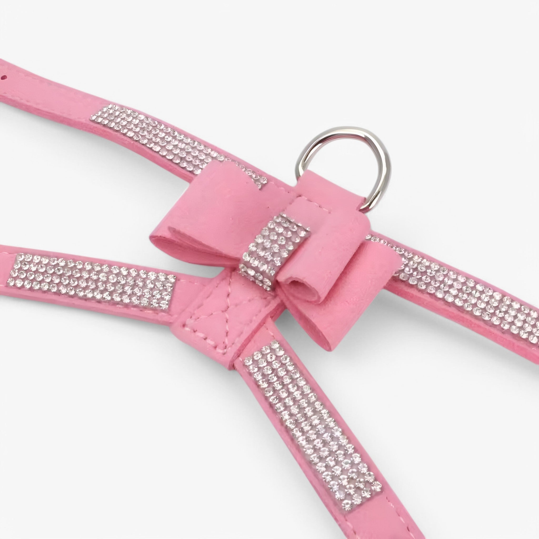 Bella | Fløjlslærredssele med Sløjfe og Strass - - other - {{ product_tags }