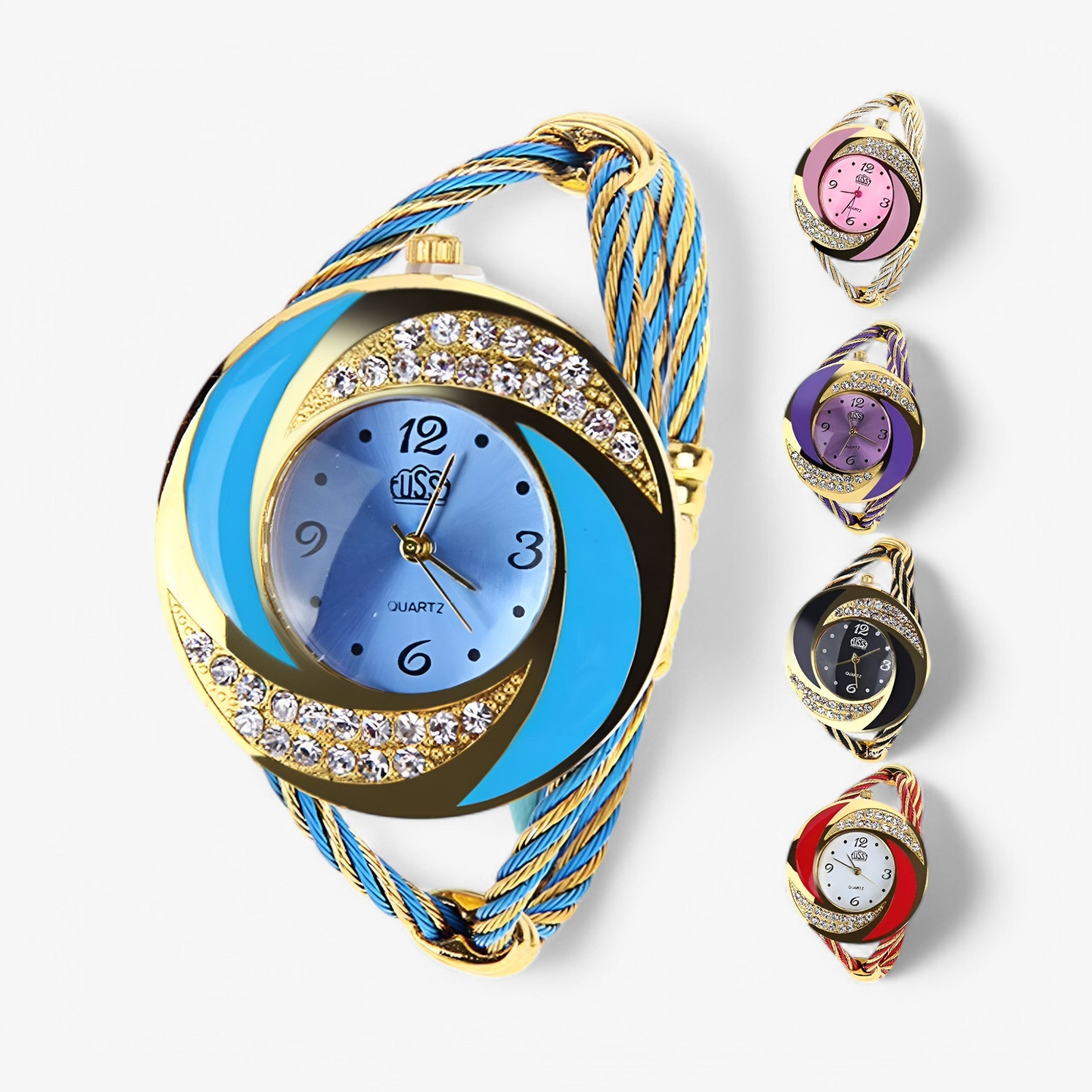 Henrik | Quartz ur med krystal lænke - - watches - {{ product_tags }