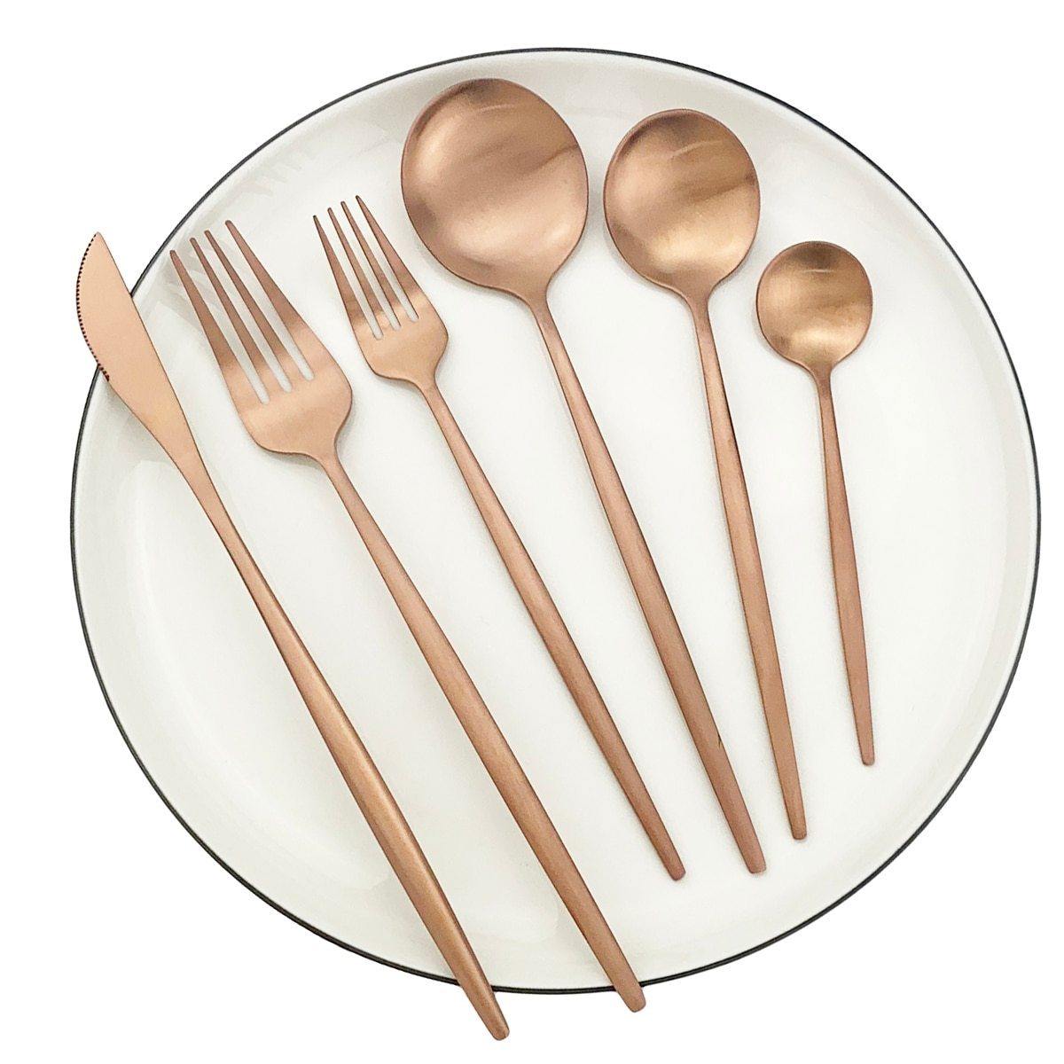 Torin - 36 stykker minimalistisk bestik - 36. Mat Rose - house & garden - {{ product_tags }