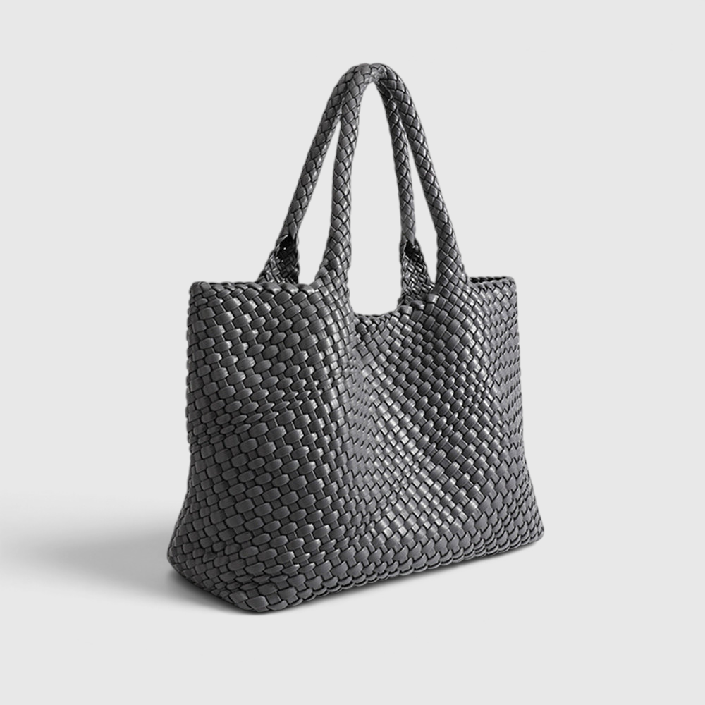 Flettet Tote Bag – Luksushåndtaske med Rummeligt Design