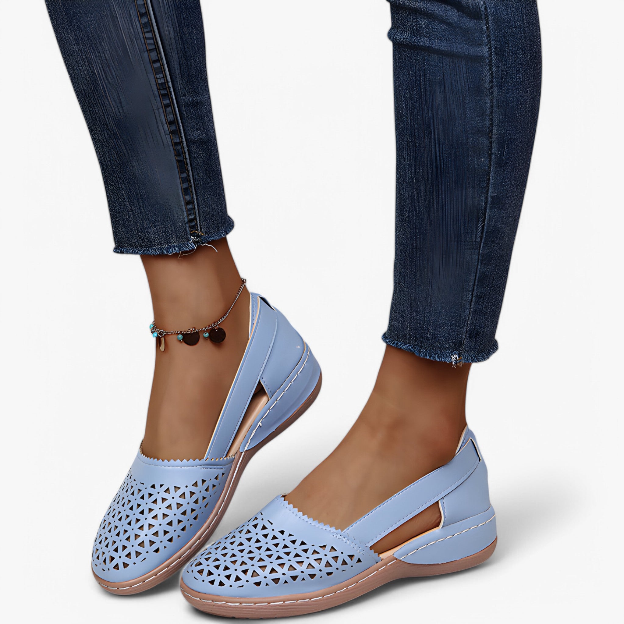 Marie | Komfortable støttende sandaler til damer - Blå - Marie | Komfortable støttende sandaler til damerr- €25 - {{ product_tags }