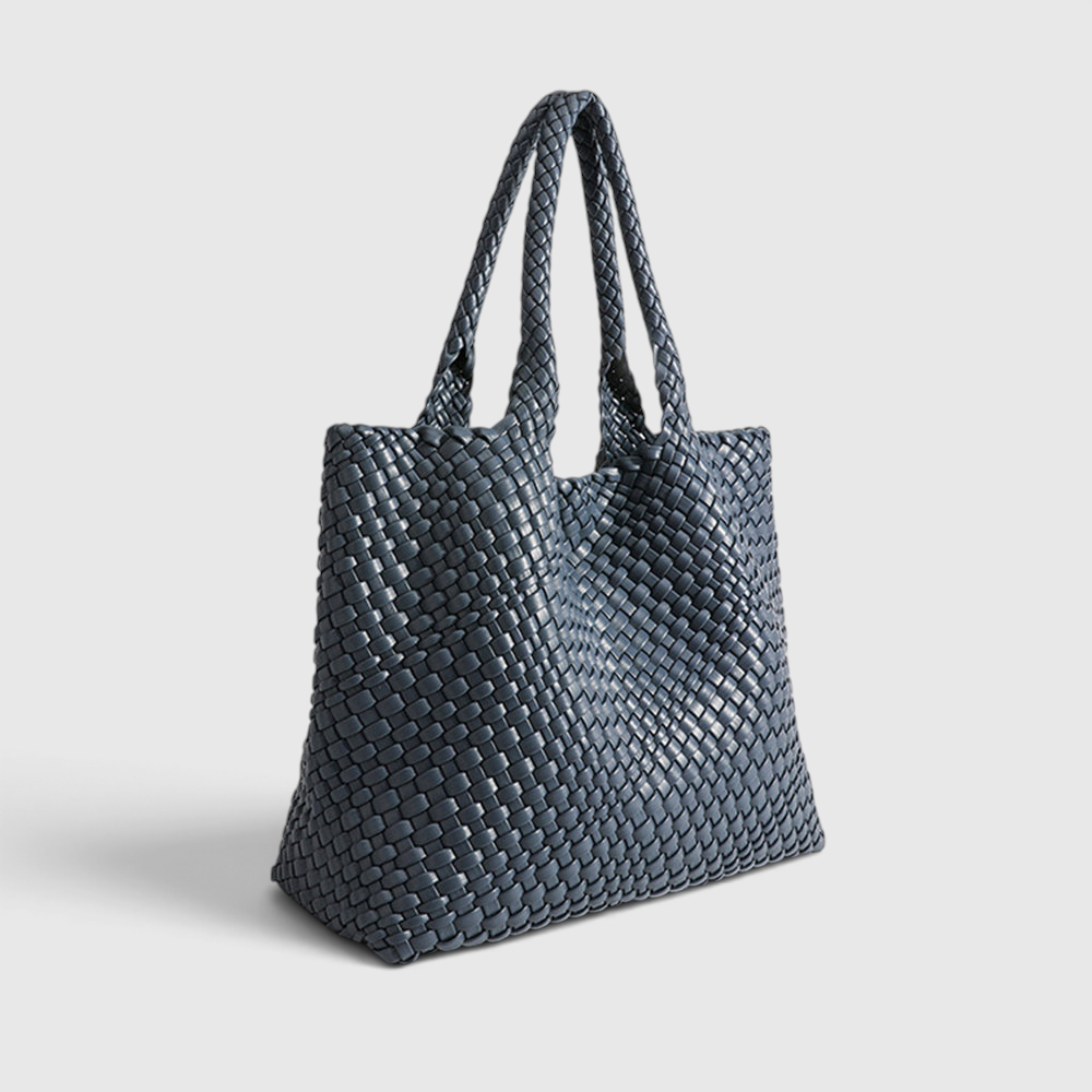 Flettet Tote Bag – Luksushåndtaske med Rummeligt Design
