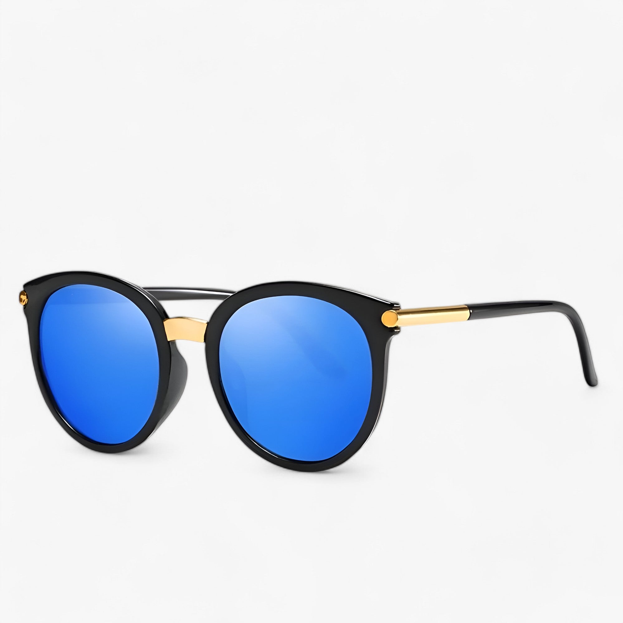 Ianna | Vintage læder solbriller UV400 - Stil & Beskyttelse - Blå - Ianna | Vintage læder solbriller UV400 - Stil & Beskyttelse- €25 - {{ product_tags }