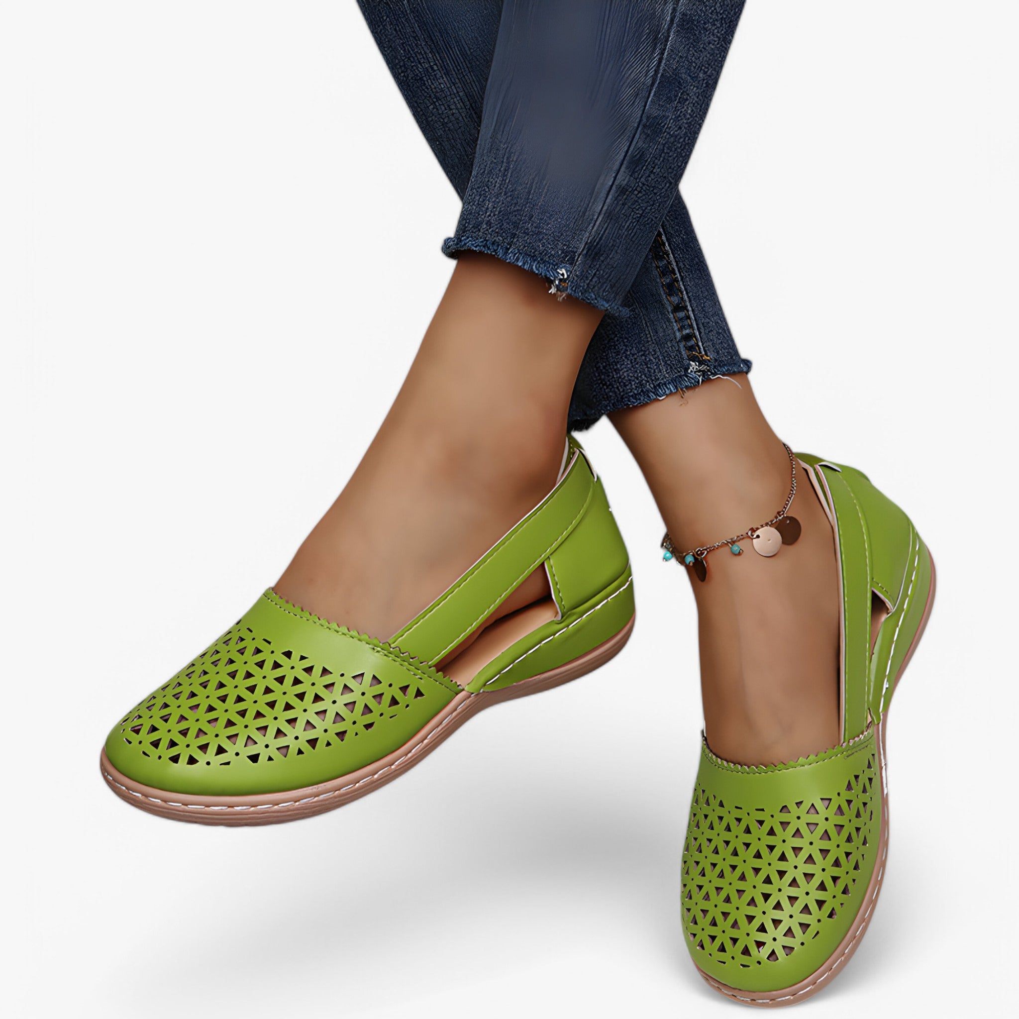 Marie | Komfortable støttende sandaler til damer - Grøn - Marie | Komfortable støttende sandaler til damerr- €25 - {{ product_tags }