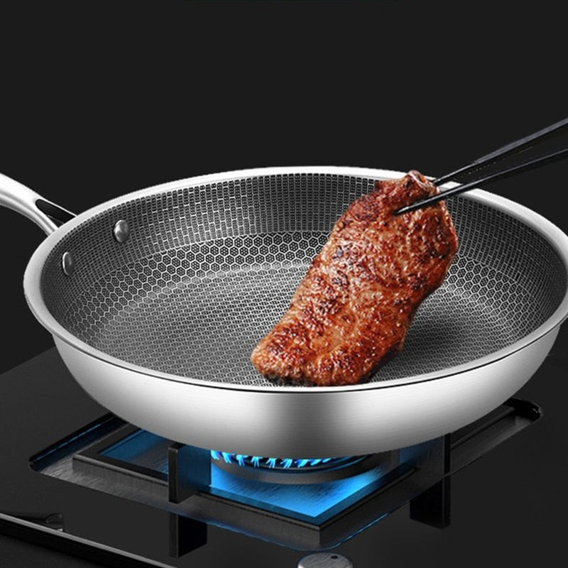 KitchenPro | Non-stick Rustfrit Stål Stegepande - Kog Let og Sundt Uden At Klistre - 30 cm - KitchenPro | Non-stick Rustfrit Stål Stegepande - Kog Let og Sundt Uden At Klistre- €25 - {{ product_tags }