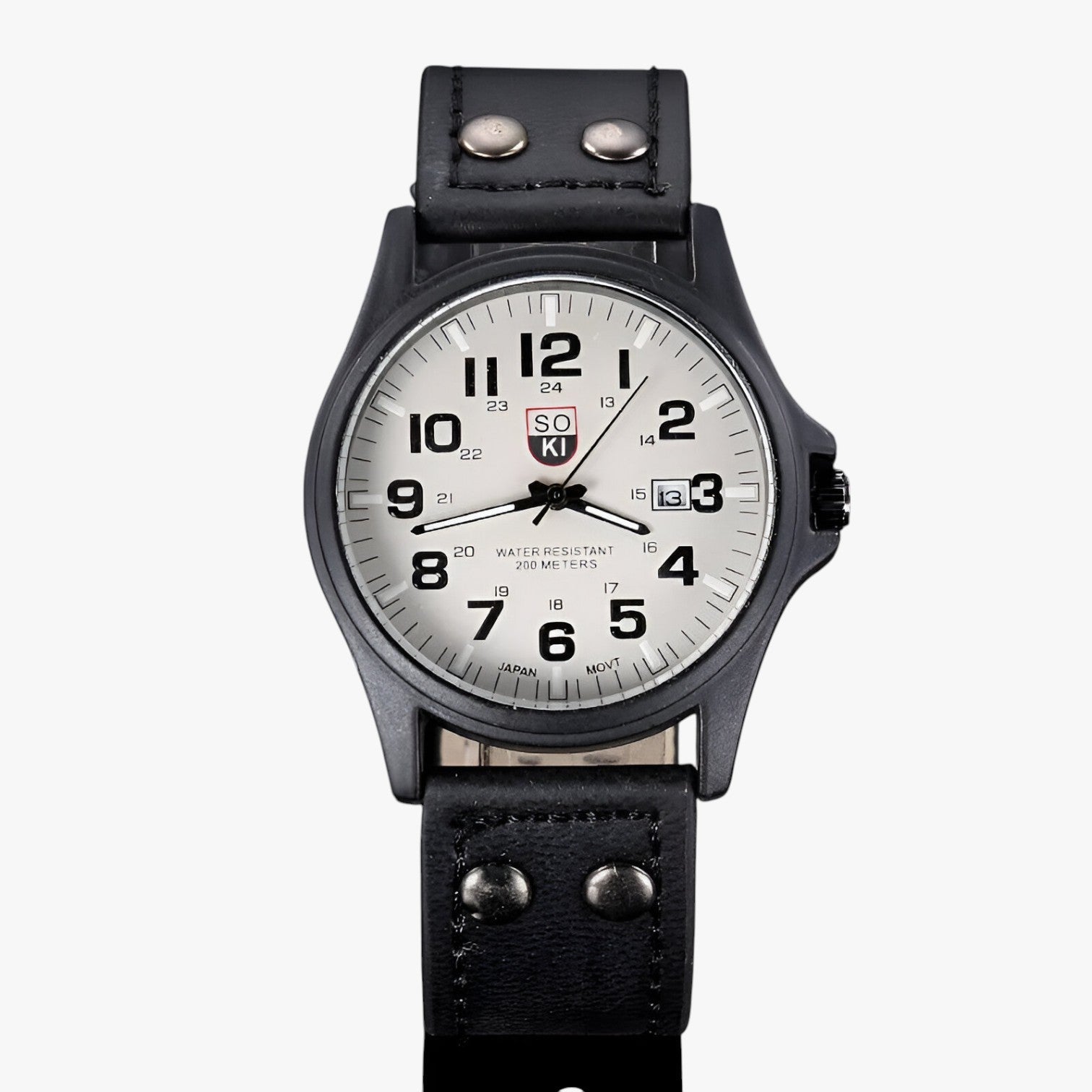 Claudio | Eleganza hverdag – Herreur med dato og sportslig stil - sort hvid - watches - {{ product_tags }