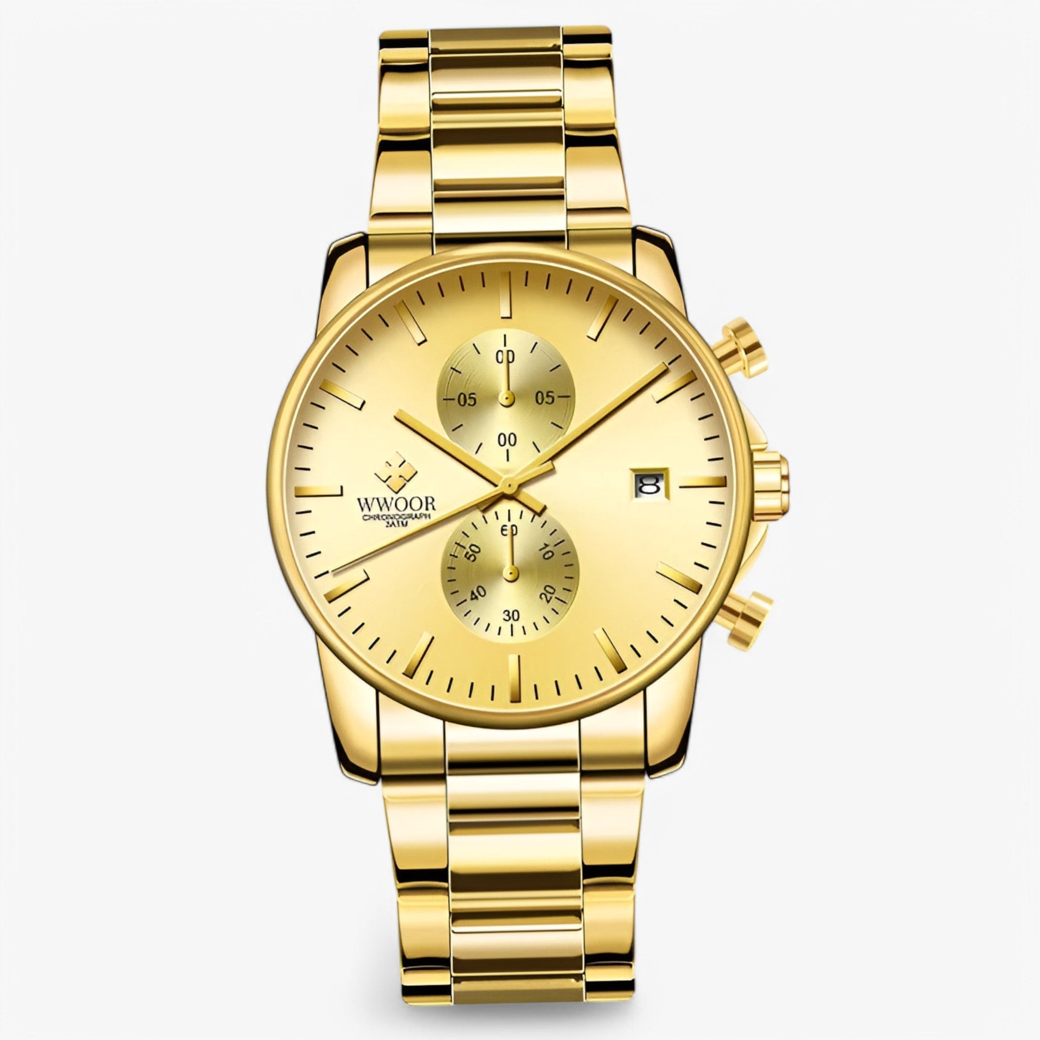 Marko | Letvægts kronograf i rustfrit stål - Guld - watches - {{ product_tags }
