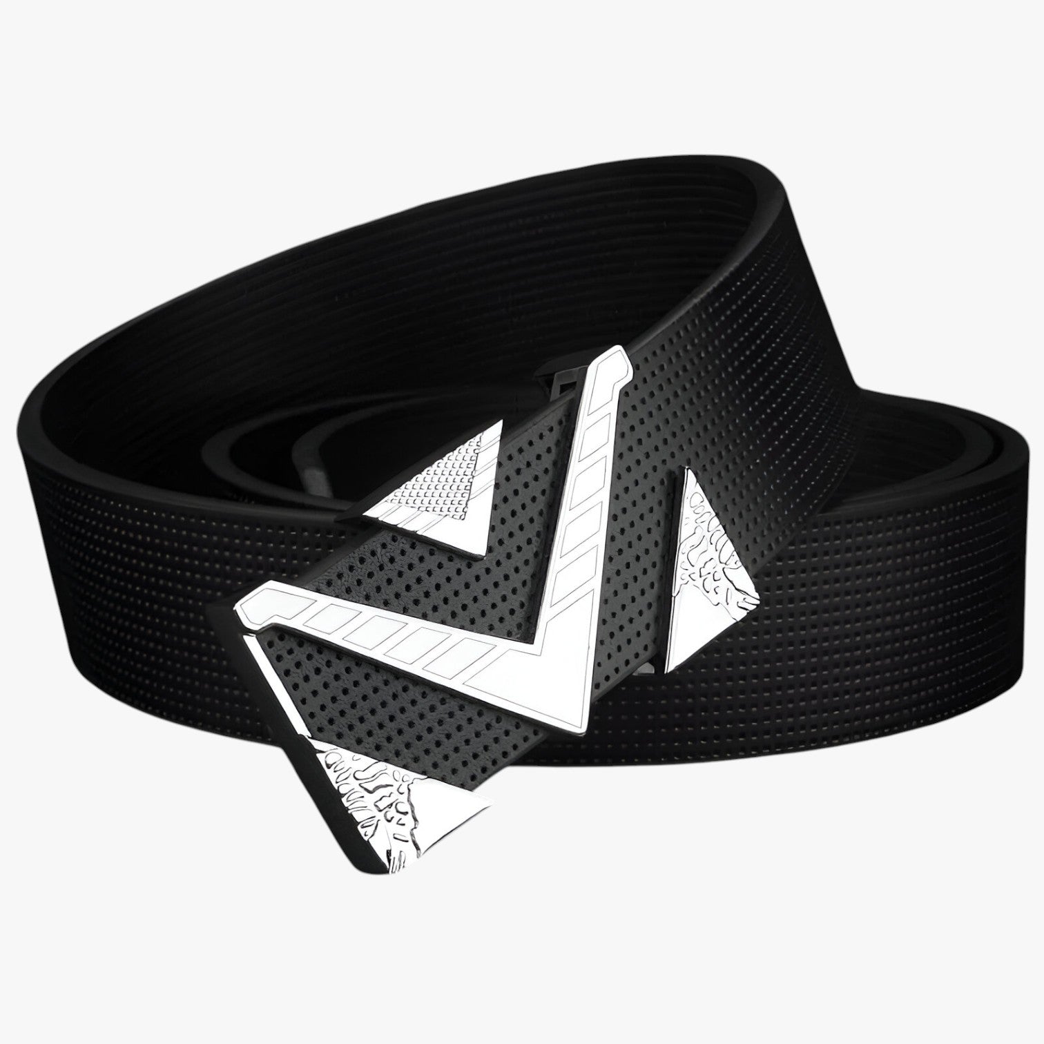 Isaac | Elegant talje med V-guldspænde - Sort og hvid spænde - men's fashion - {{ product_tags }