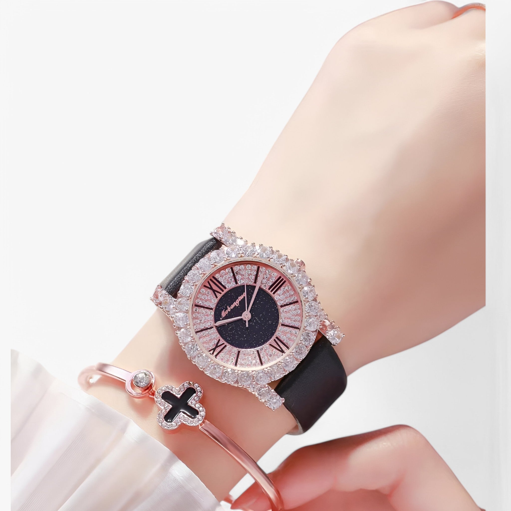 Beatris | Elegant dameur med krystaller og diamanter - - watches - {{ product_tags }