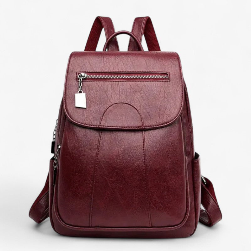 Laura | Vintage læder rygsæk – blød, stilfuld og perfekt til rejser - Vinkødt - bags - {{ product_tags }