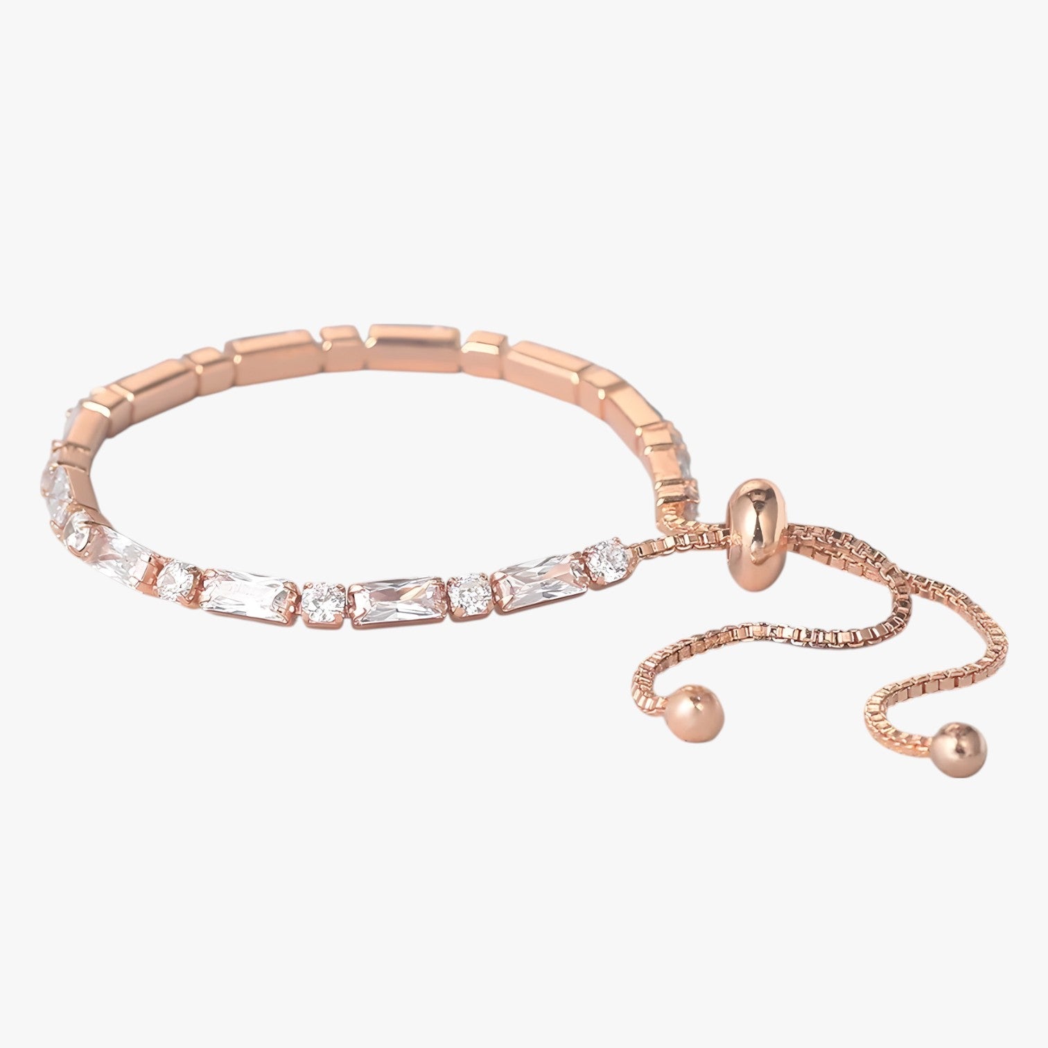 Valerie | Geometrisk Roseguld Armbånd med Zirkon Elegant Gave til Kvinde - - Valerie | Geometrisk Roseguld Armbånd med Zirkon Elegant Gave til Kvinde - €25 - {{ product_tags }