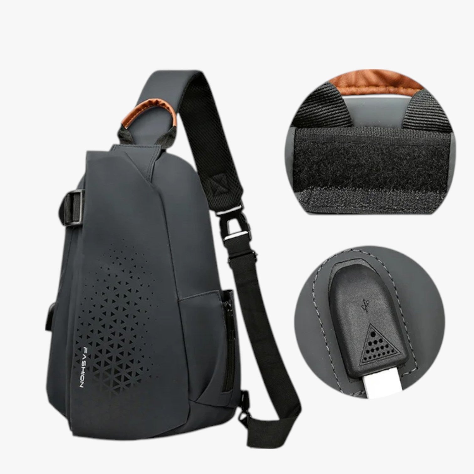 Vandtæt skuldertaske Dominick med USB: stil og opladning altid med dig - - Vandtæt skuldertaske Dominick med USB: stil og opladning altid med dig - €25 - {{ product_tags }