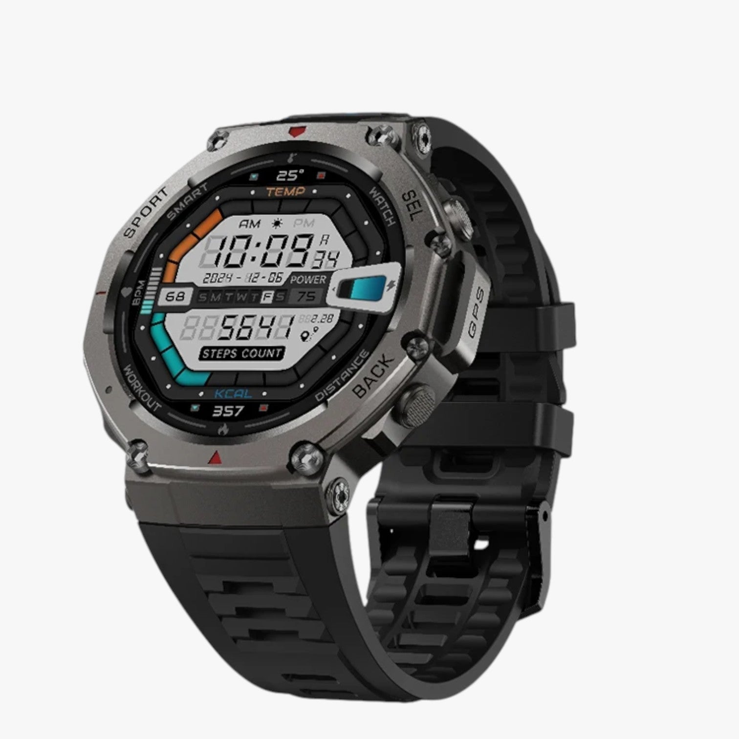 Rodrigo | Sportsmartur til mænd: opkald, GPS og kompas med ét tryk - DM58 GPS Sort - Rodrigo | Sportsmartur til mænd: opkald, GPS og kompas med ét tryk- €25 - {{ product_tags }