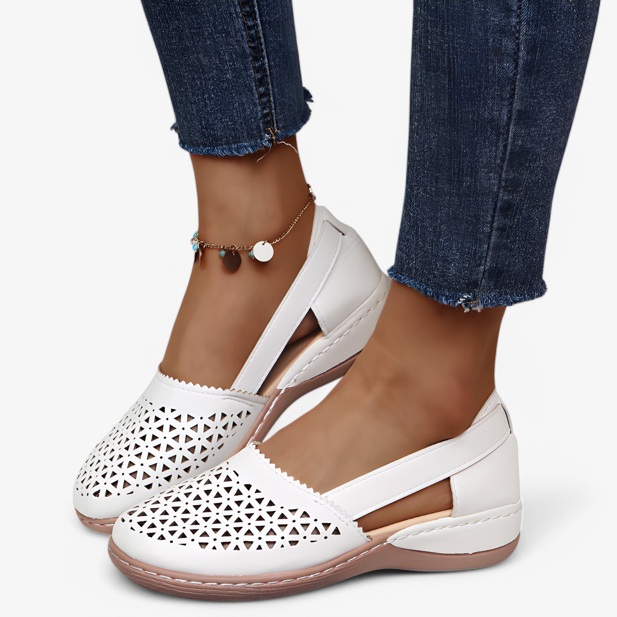 Marie | Komfortable støttende sandaler til damer - Hvid - Marie | Komfortable støttende sandaler til damerr- €25 - {{ product_tags }