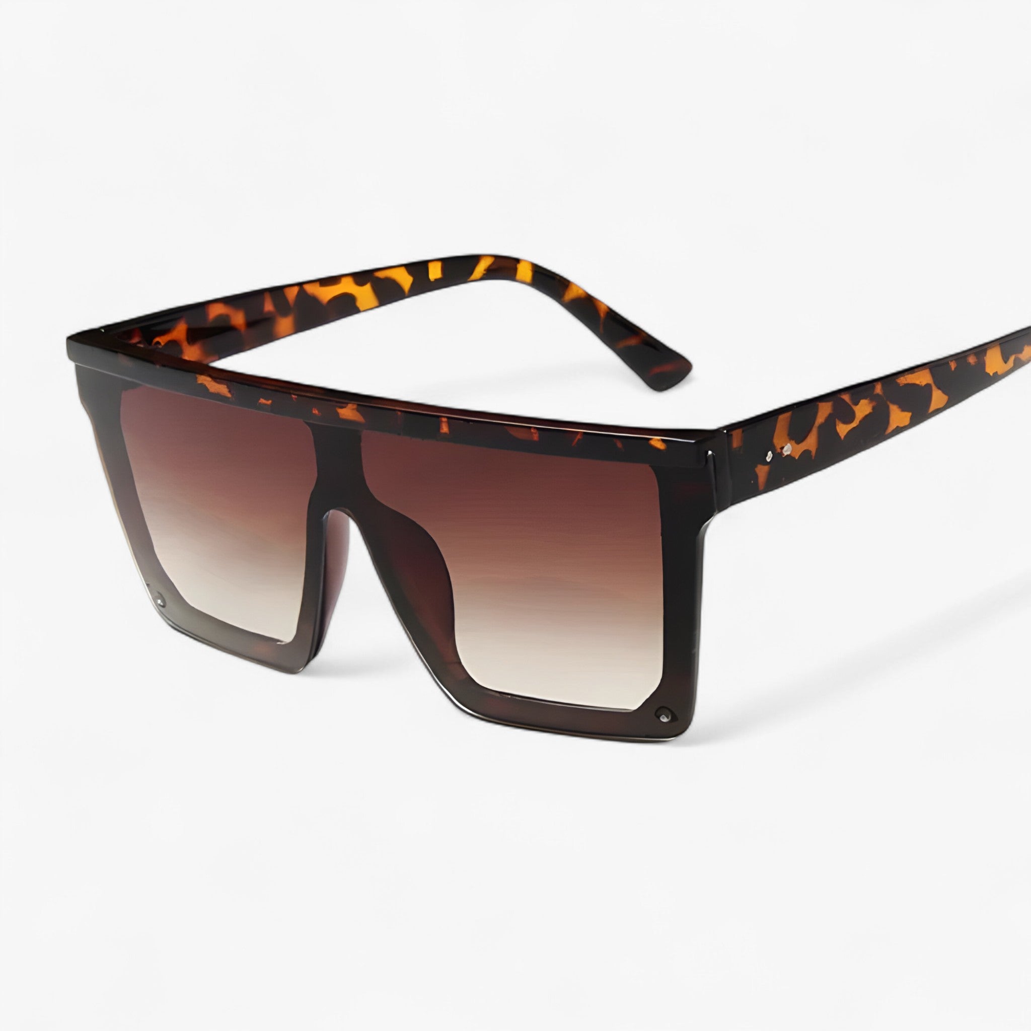 Adrian | Sorte retro oversized solbriller - Leopard - men's fashion - {{ product_tags }