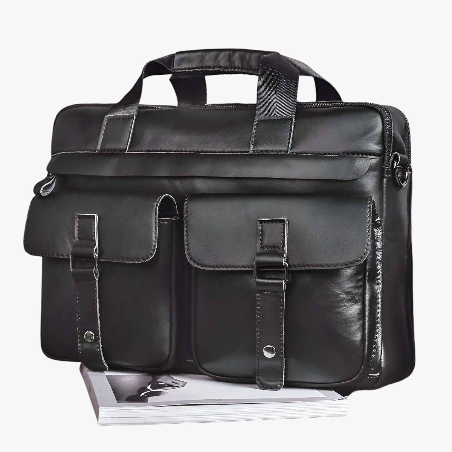 Jasiel | Luksus Læder Laptoptas – Støv og Praktisk til Arbejde - - bags - {{ product_tags }