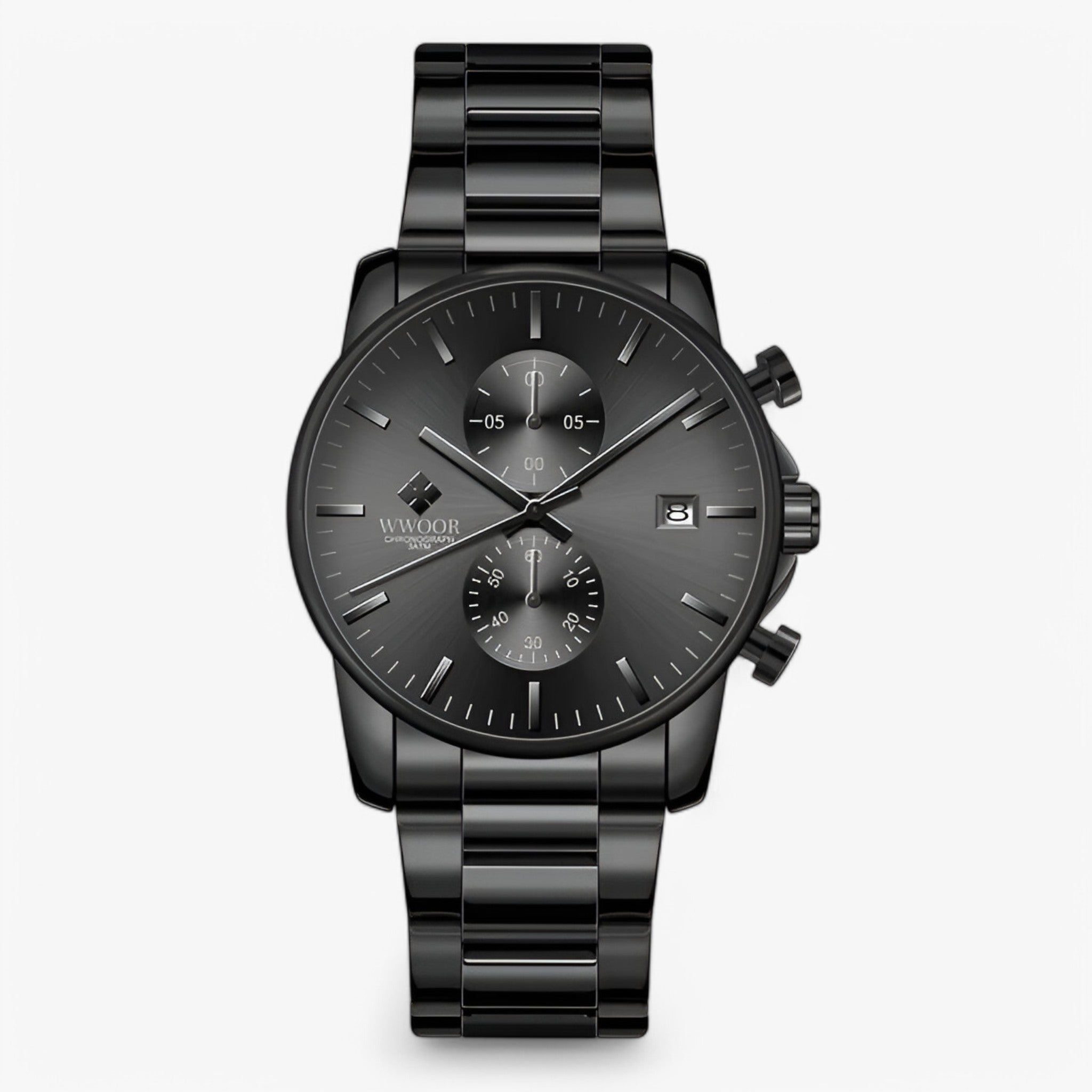 Marko | Letvægts kronograf i rustfrit stål - Sort - watches - {{ product_tags }