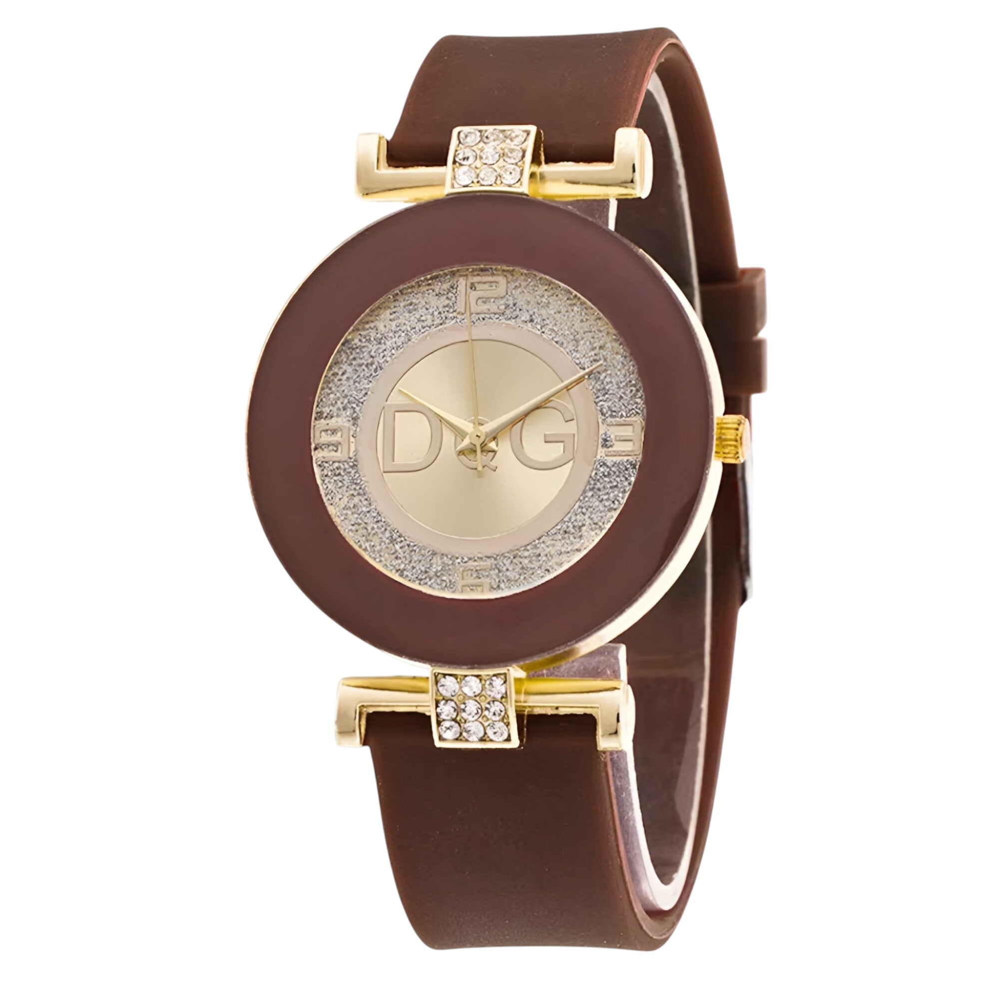 Mira | Minimalistisk dame quartz ur med silikone rem - brun - watches - {{ product_tags }