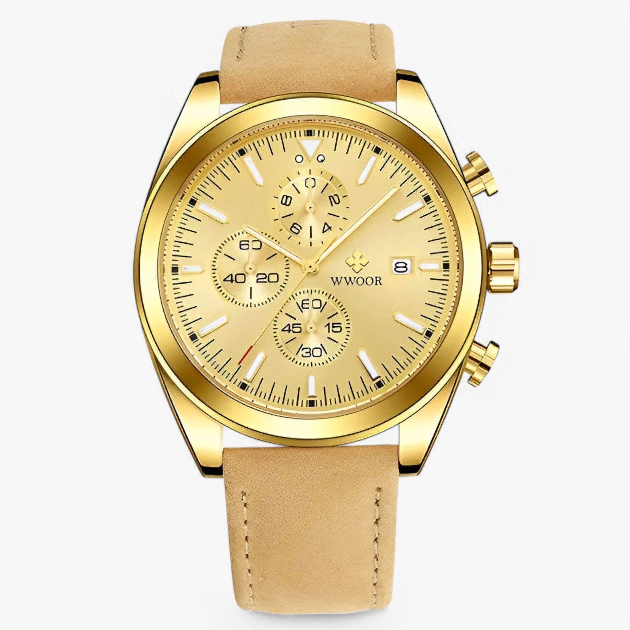 Felix | Luksus kronografur lavet af rustfrit stål - guld guld - watches - {{ product_tags }