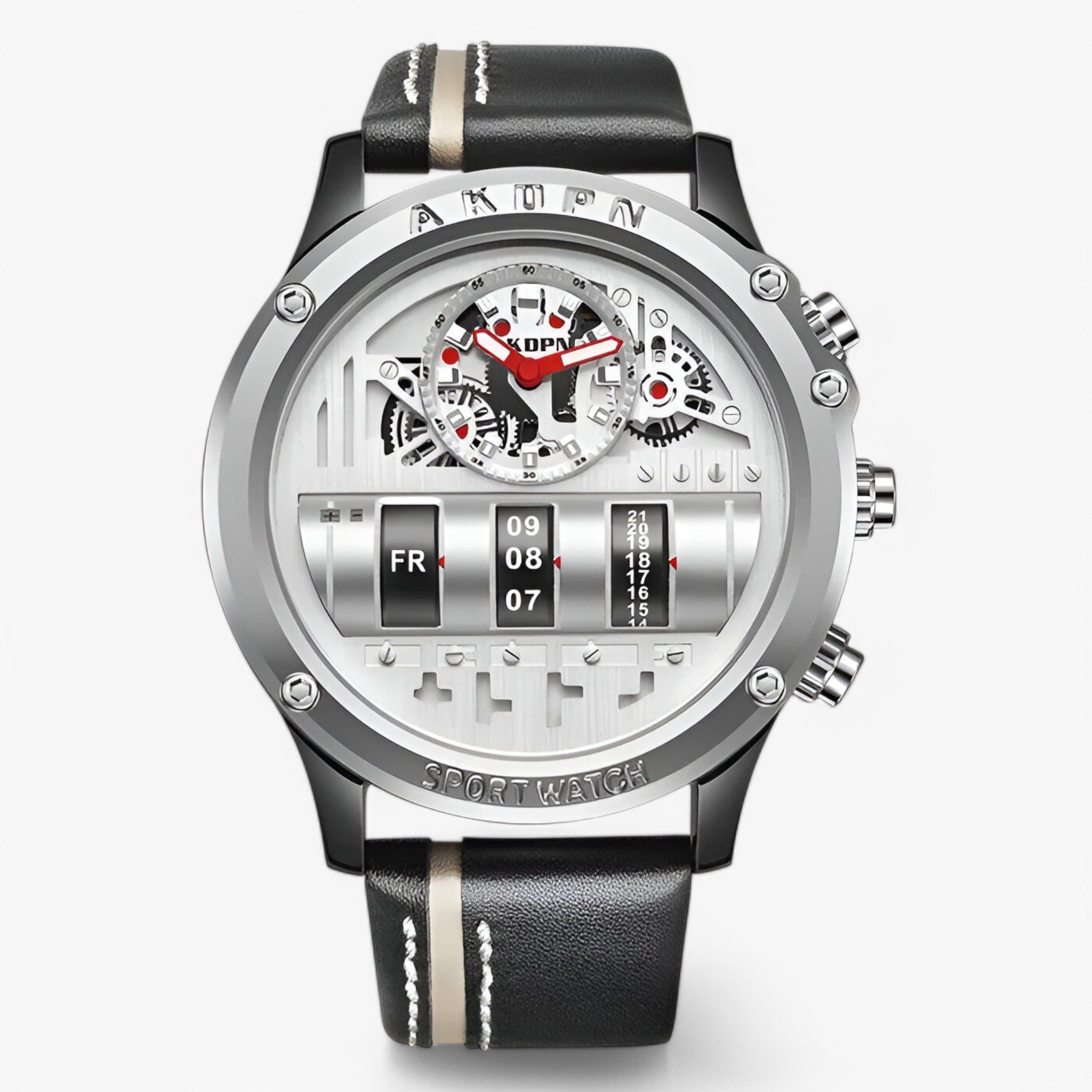 Sami | Militær ur med roterende dato - Hvid - watches - {{ product_tags }