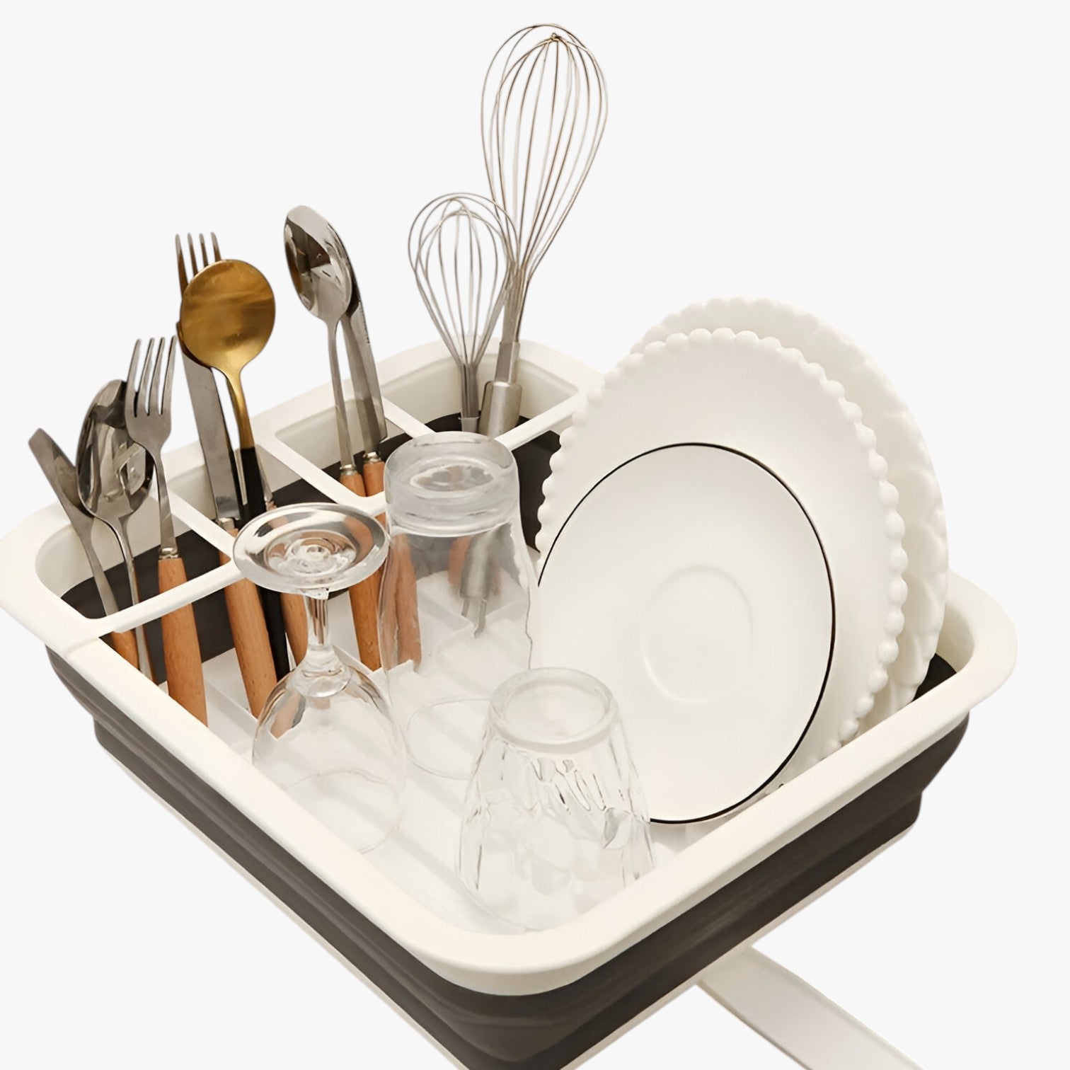 Darian | Compatto og ordnet - Sammenklappelig pladsbesparende opvaskestativ - - house & garden - {{ product_tags }