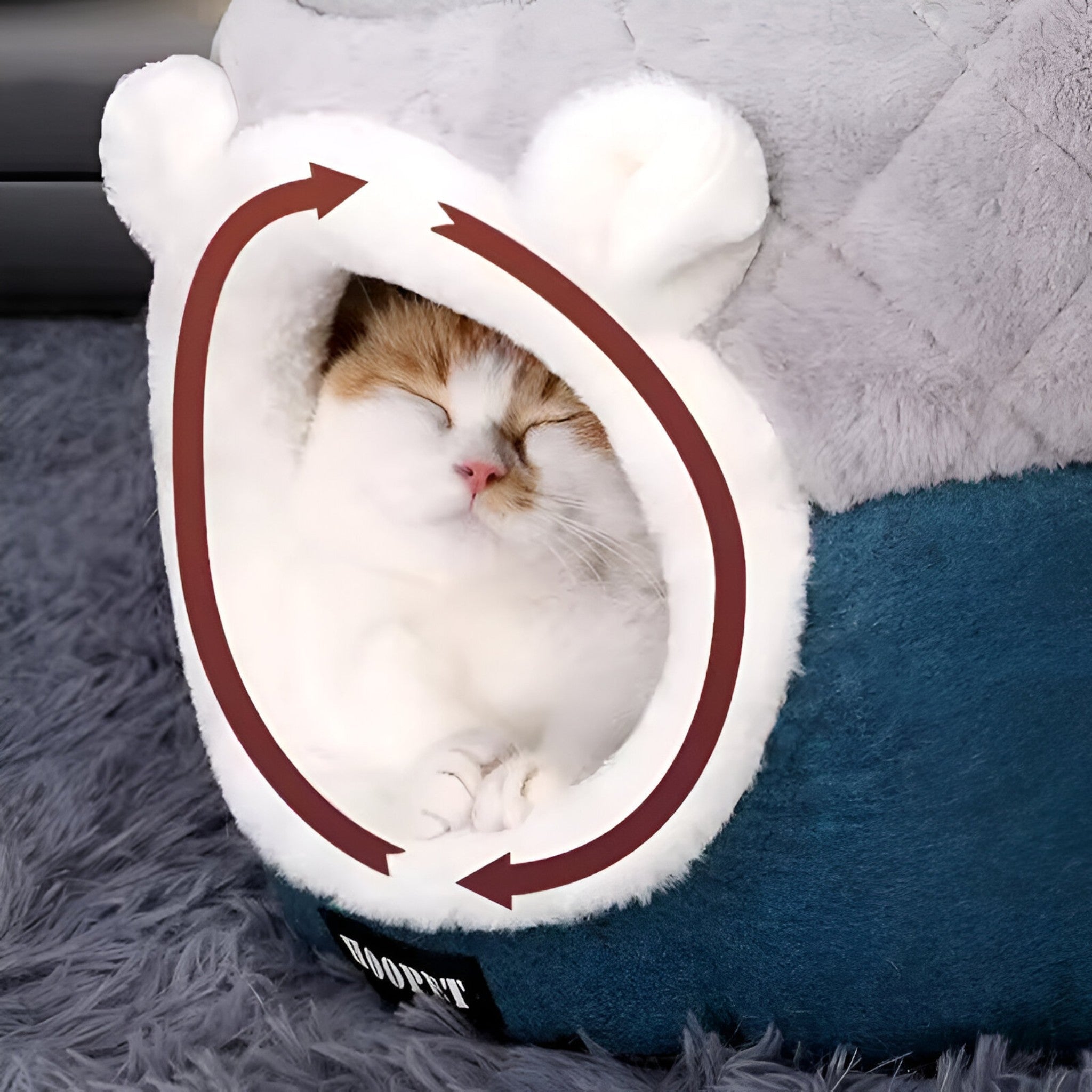Luna | Hoepel Kattenbed – Varmt, Blødt og Hygge Nest - - other - {{ product_tags }