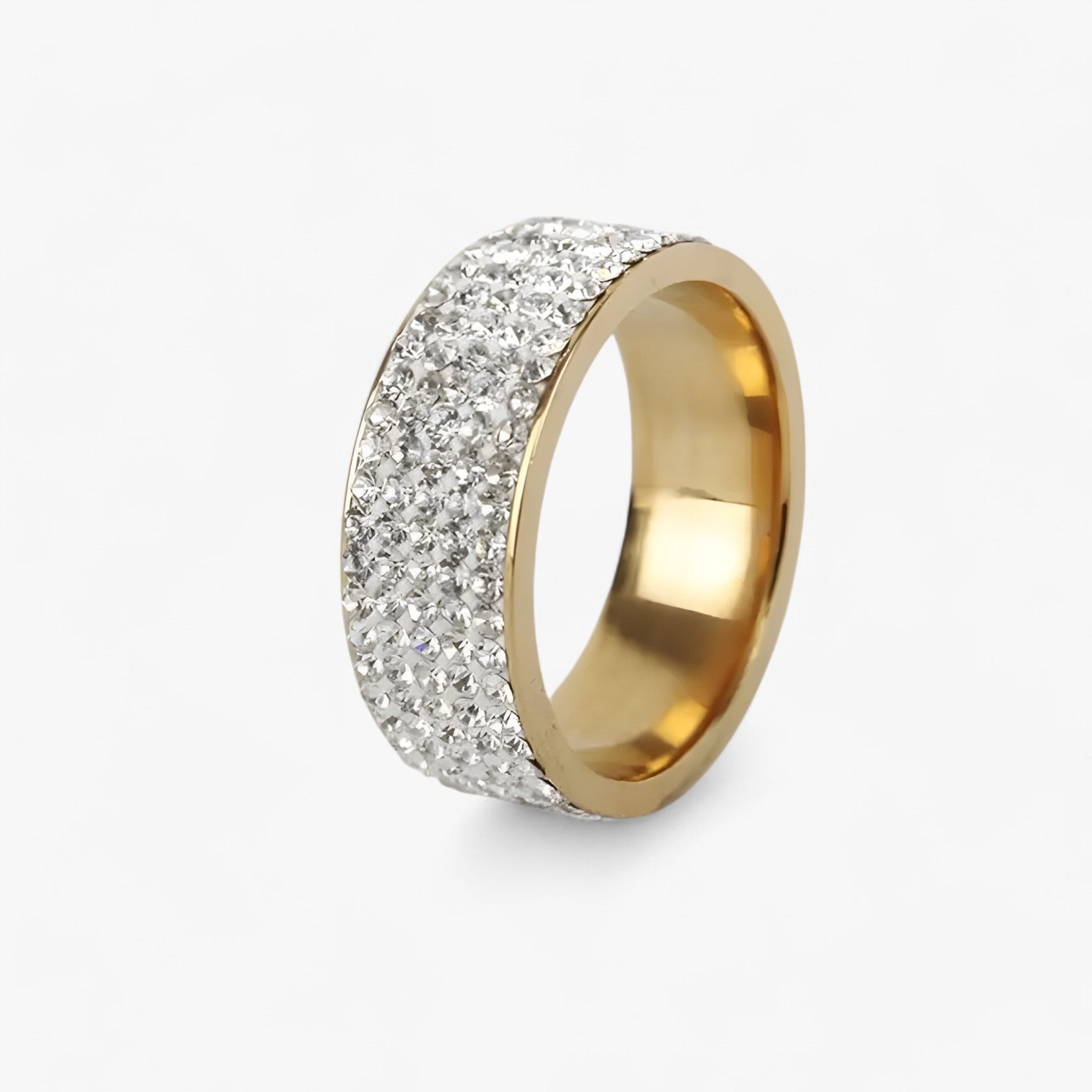 Celeste | Luksus rustfrit stål ring med krystalsten - Elegant vielsesring - guld - watches - {{ product_tags }