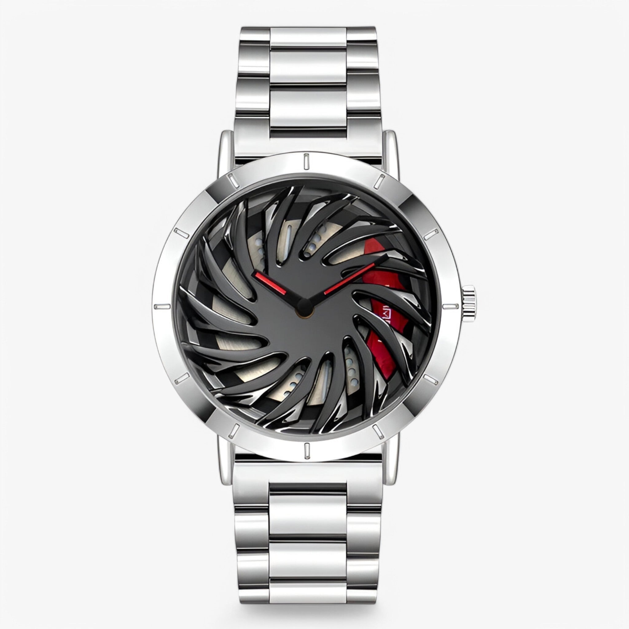 Robin | Herresportur med ratdesign - sølvstål - watches - {{ product_tags }