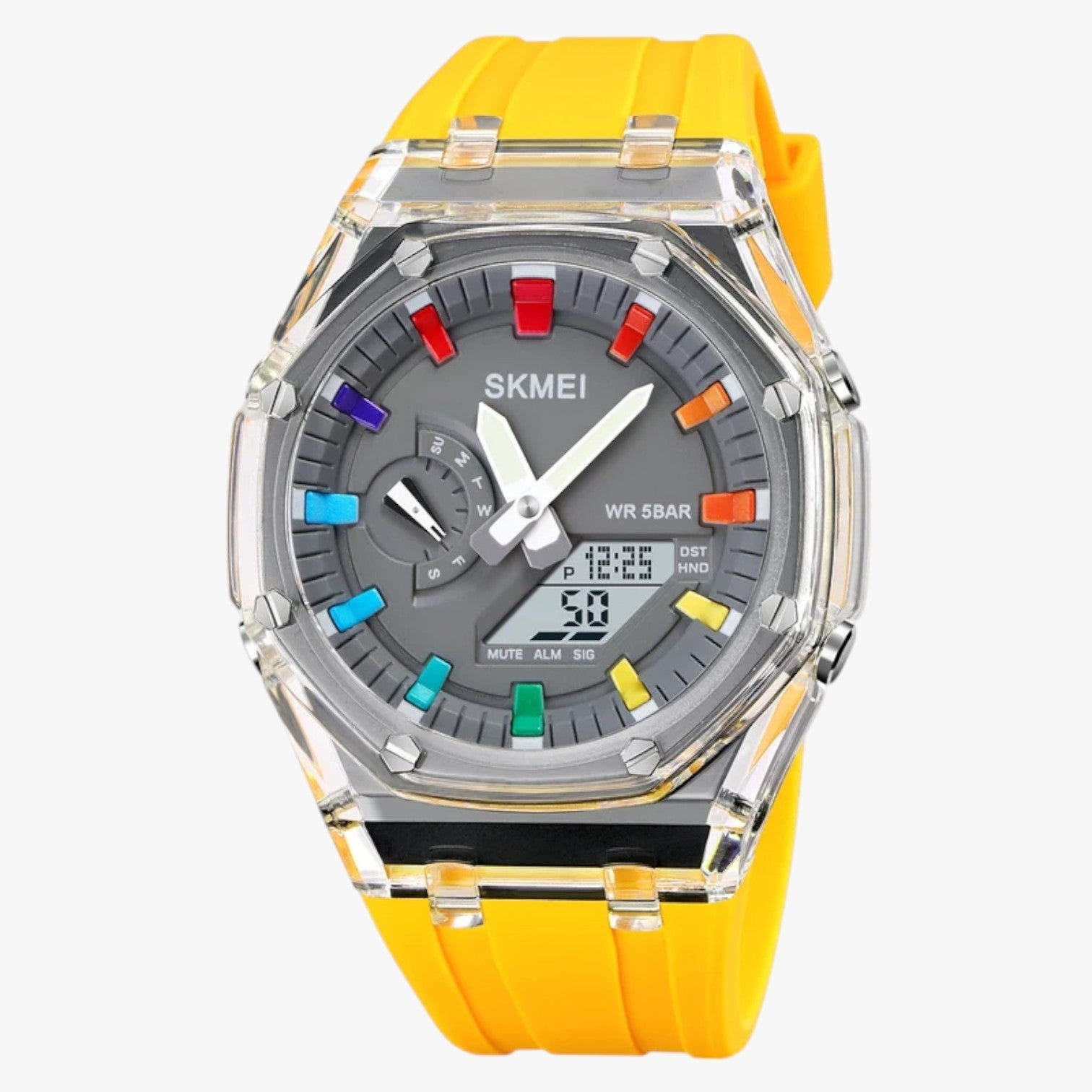 Fabian | Transparent digital ur med 5 ATM vandtæthed, alarm og intelligente funktioner - - Fabian | Transparent digital ur med 5 ATM vandtæthed, alarm og intelligente funktioner - €25 - {{ product_tags }