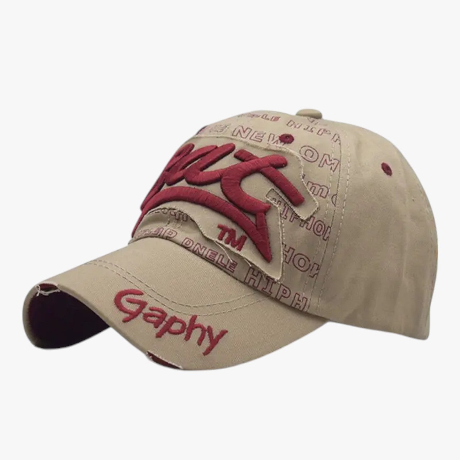 Harlan | Herre bomulds snapback - Cool stil med haj broderi - Khaki XXL >8Å - men's fashion - {{ product_tags }