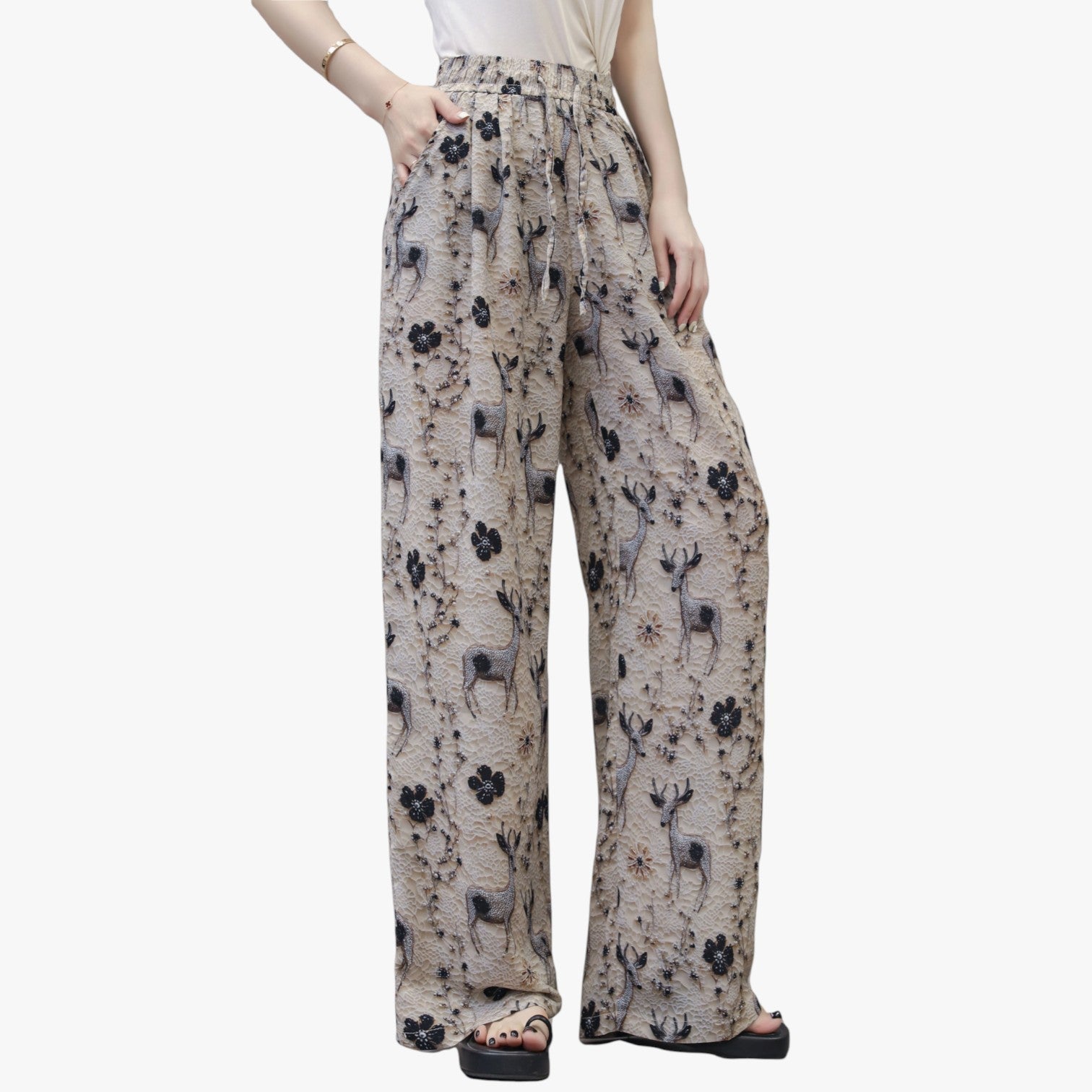 Cheryl | Sommerbukser i chiffon med lommer – Letvægts og afslappet - - Cheryl | Sommerbukser i chiffon med lommer – Letvægts og afslappet - €25 - {{ product_tags }