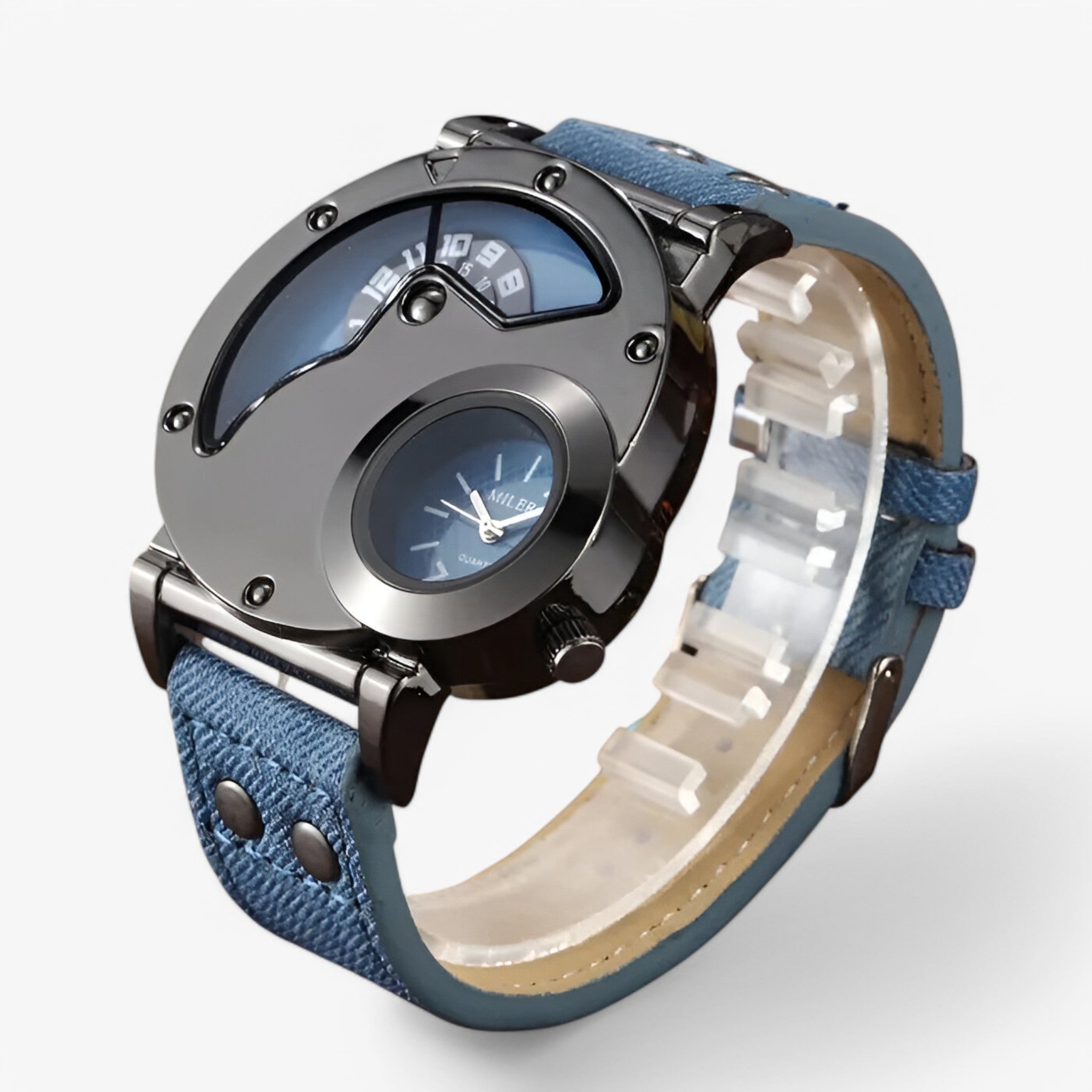Ajax – Cowboy-stil herreur med dobbelt tid - - watches - {{ product_tags }