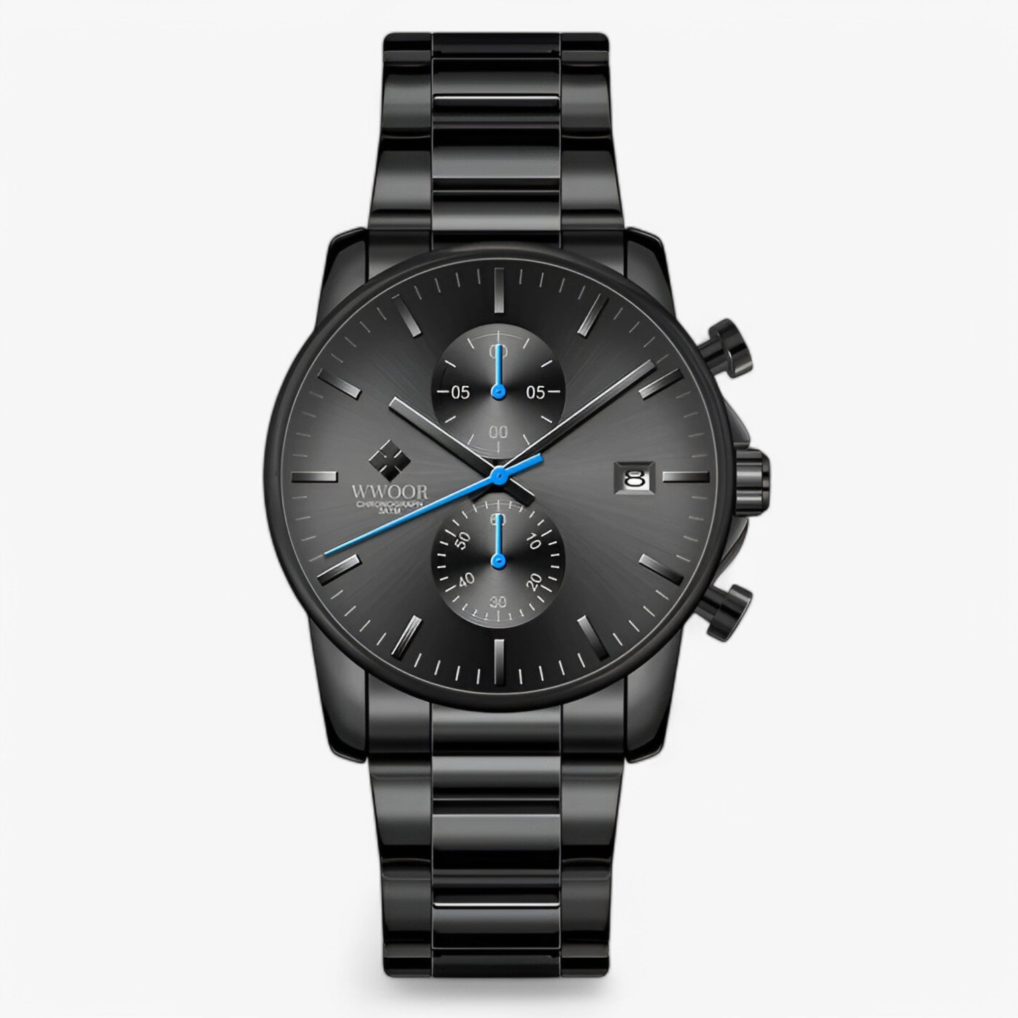 Marko | Letvægts kronograf i rustfrit stål - Sort blå - watches - {{ product_tags }